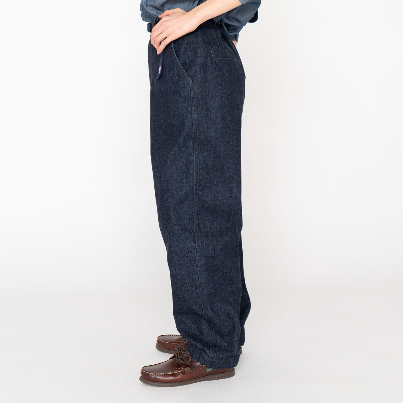 Denim Wide Tapered Field Pants - INDIGO