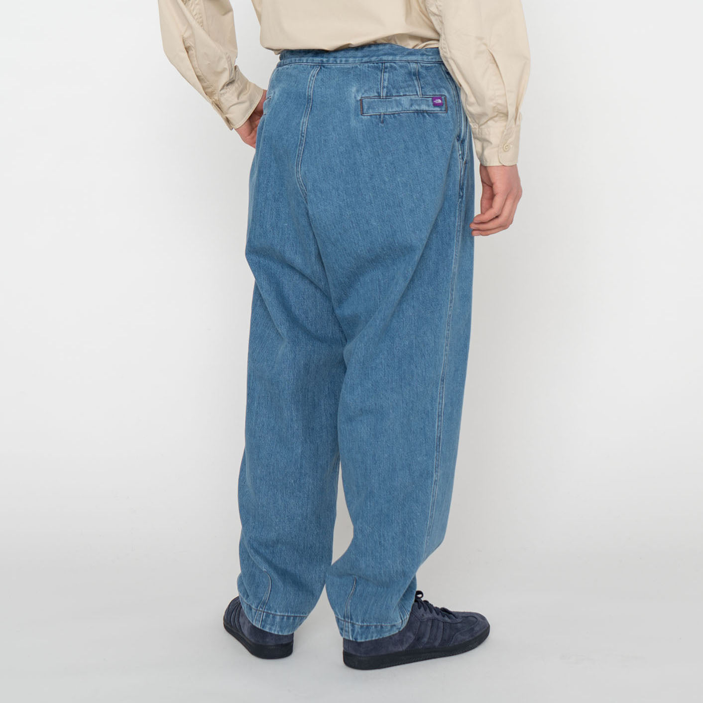 Denim Wide Tapered Field Pants - INDIGO BLEACH