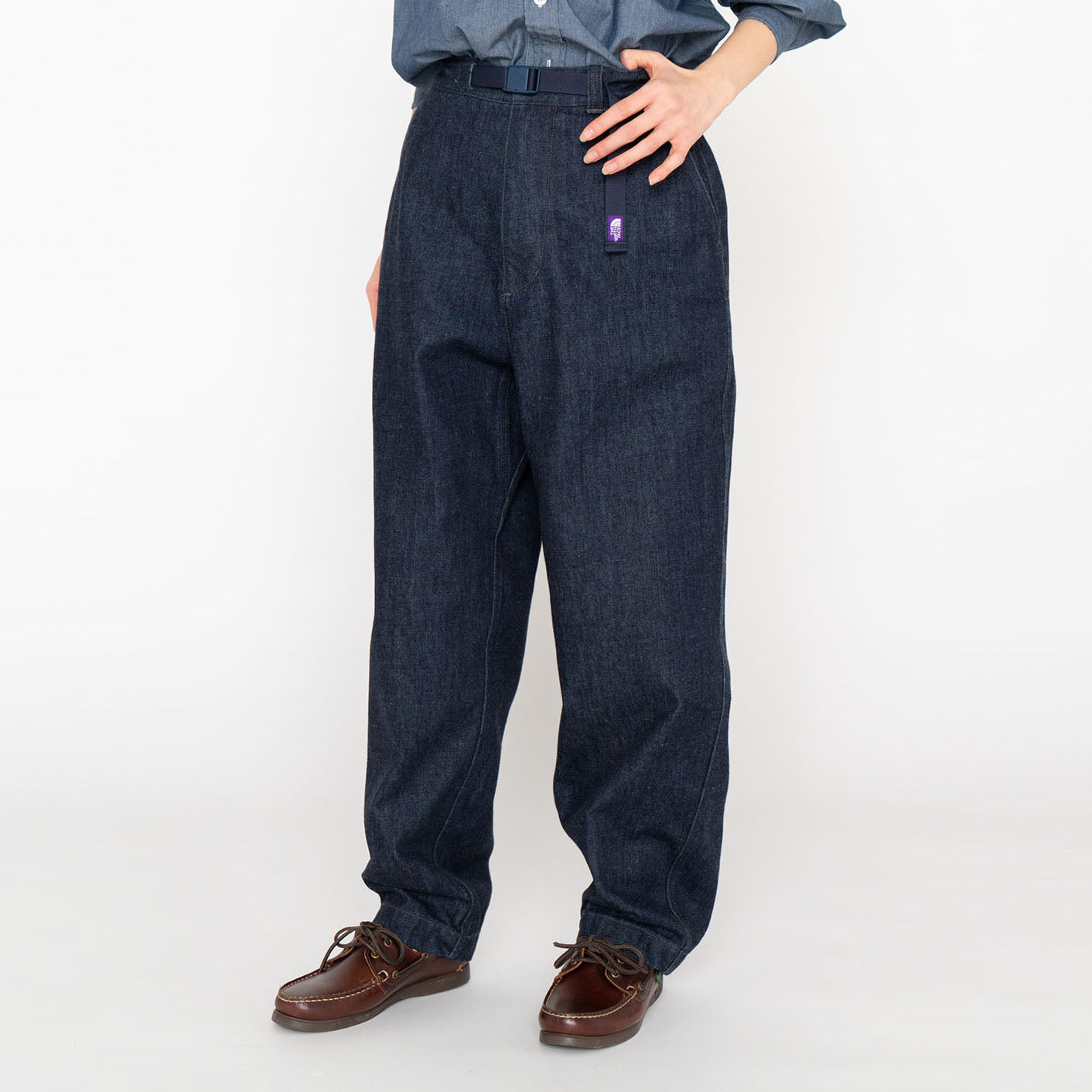 Denim Wide Tapered Field Pants - INDIGO