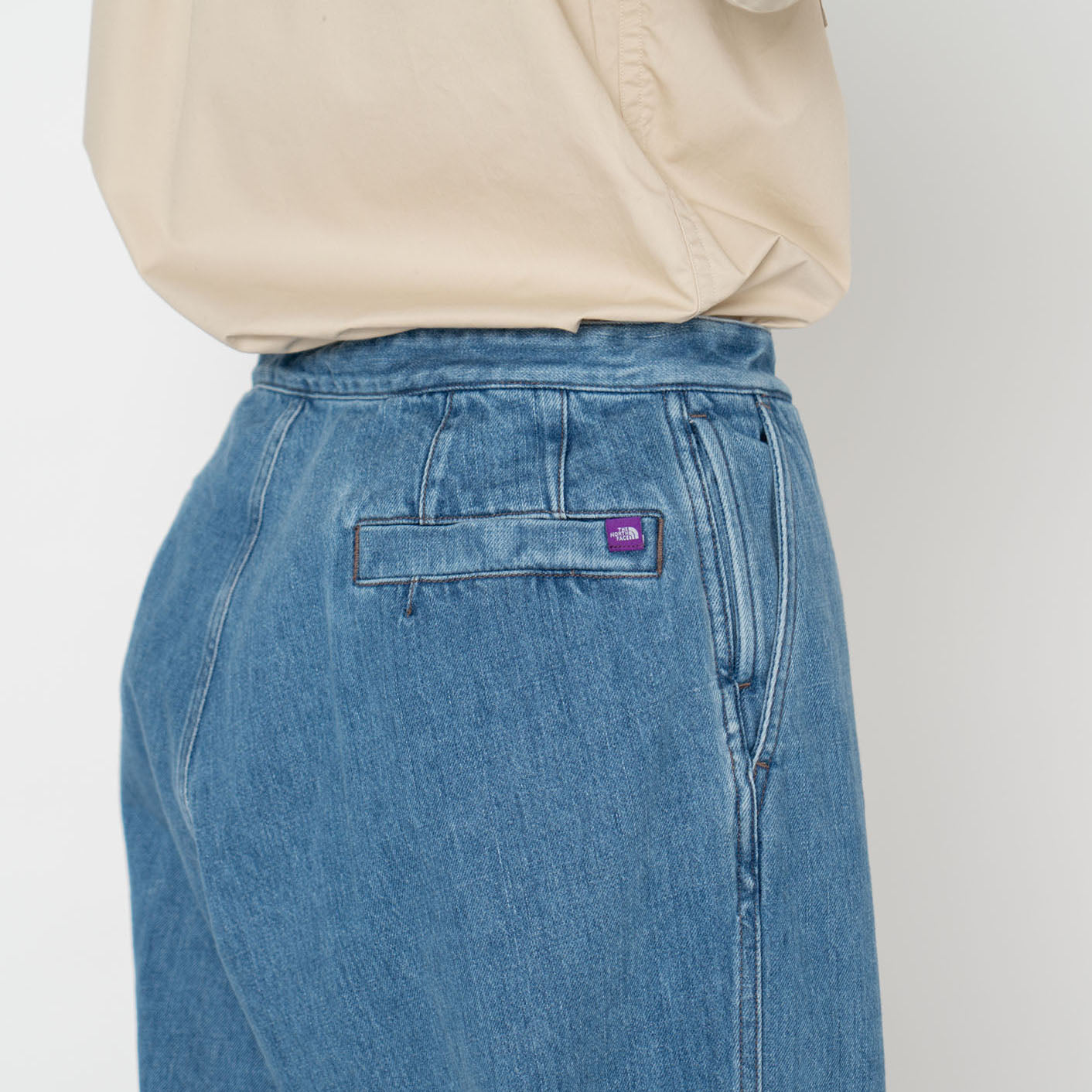 Denim Wide Tapered Field Pants - INDIGO BLEACH