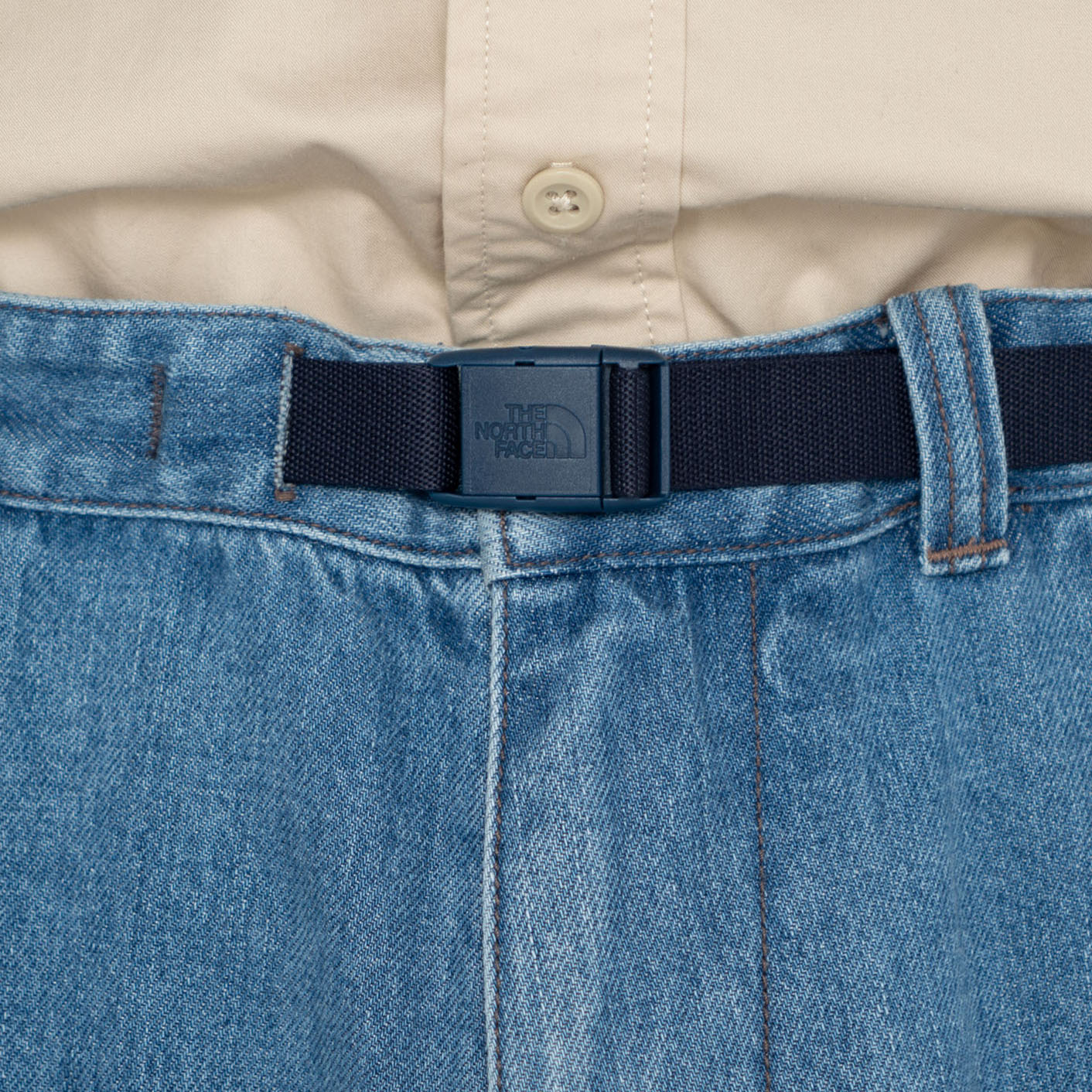 Denim Wide Tapered Field Pants - INDIGO BLEACH