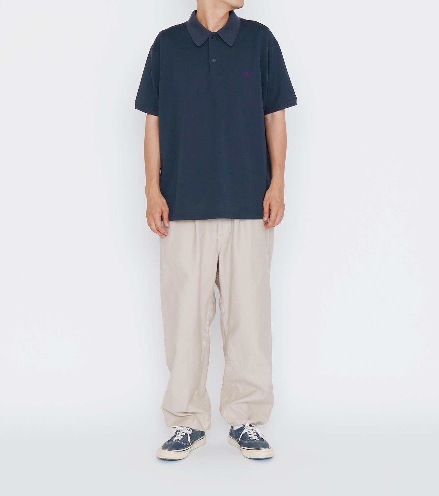 Moss Stitch Field Short Sleeve Polo - L BEIG