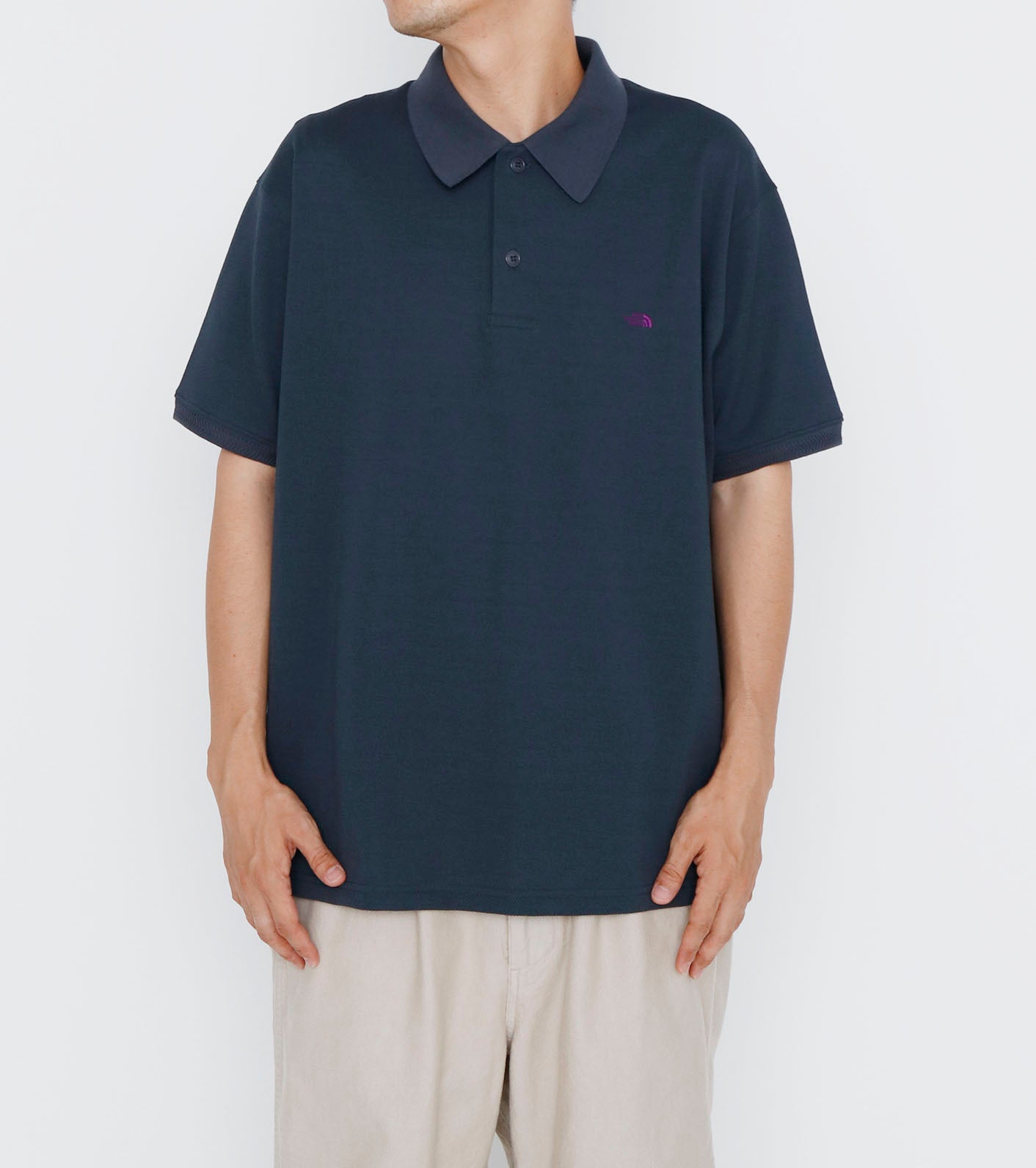 Moss Stitch Field Short Sleeve Polo - AHGRAY
