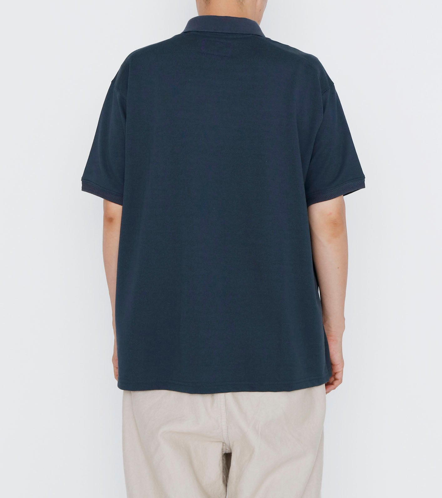 Moss Stitch Field Short Sleeve Polo - L BEIG