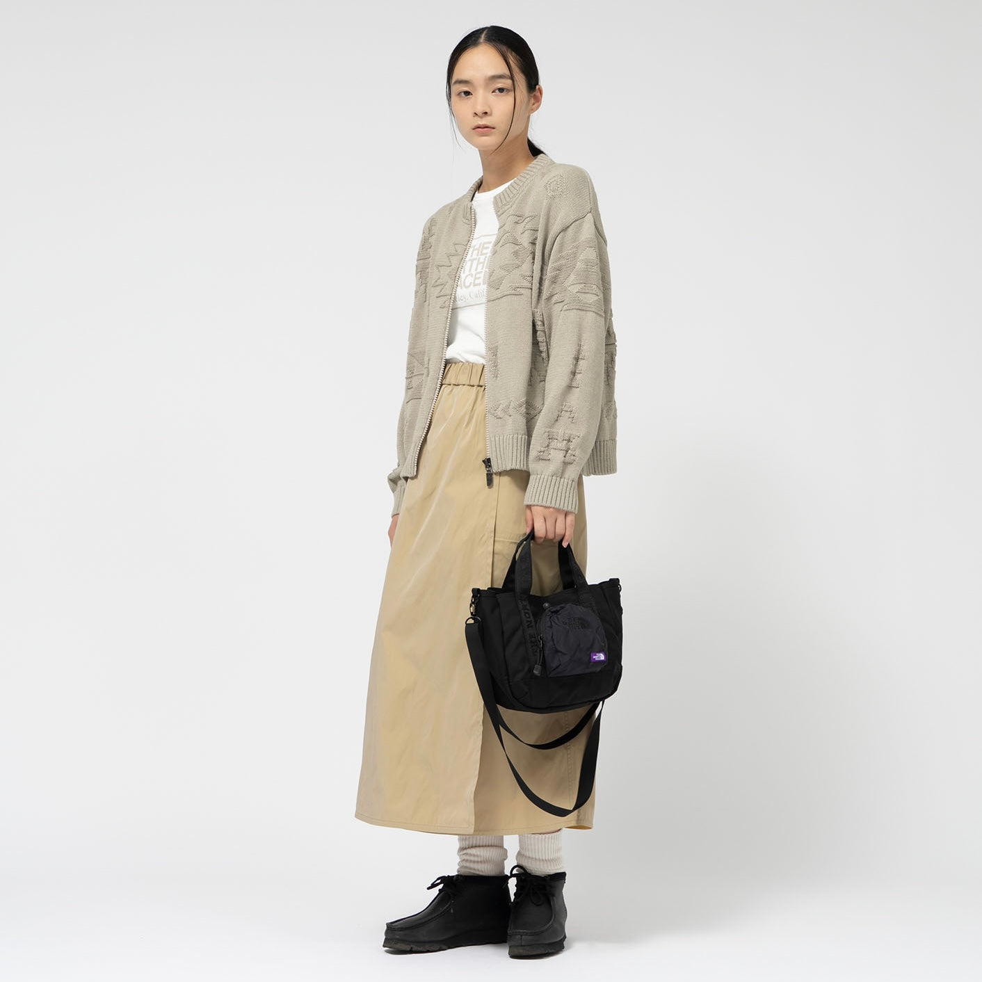 CORDURA Nylon Shoulder Tote Bag - BLACK