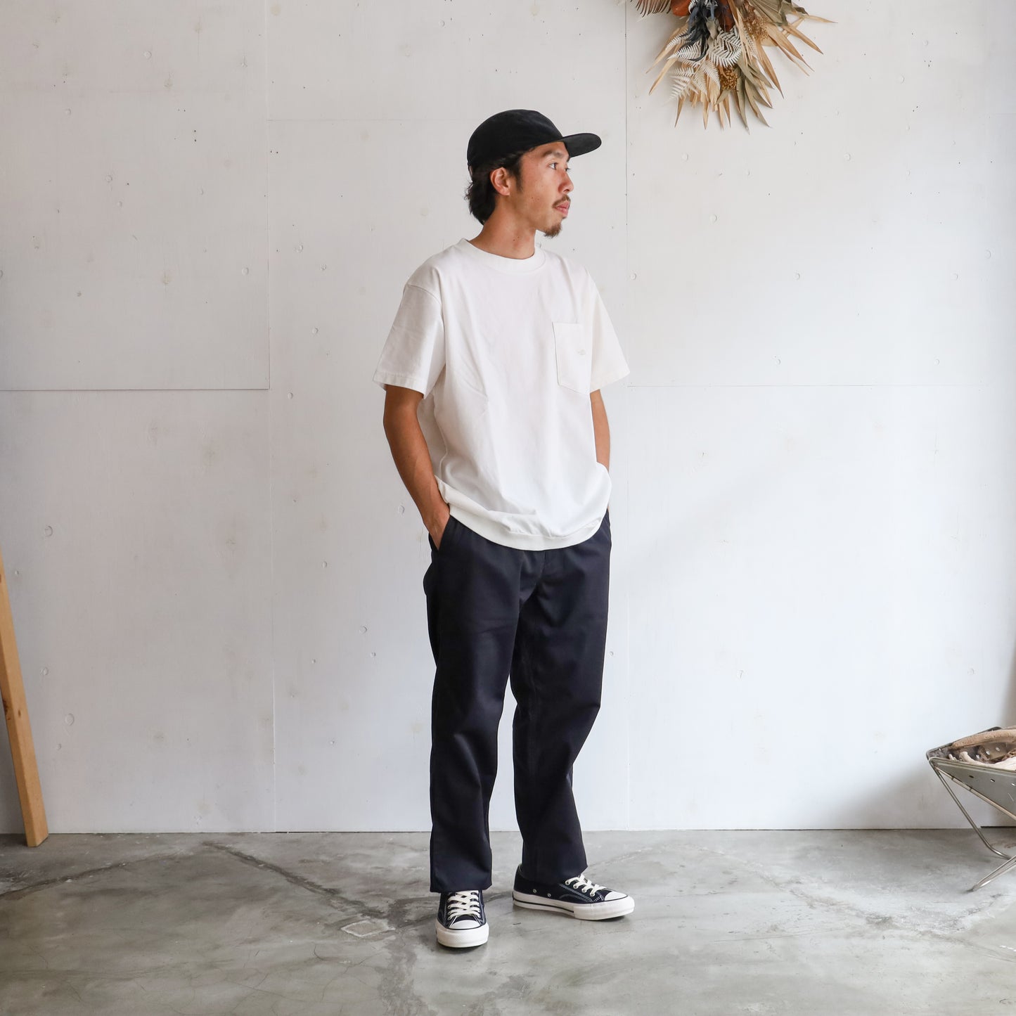 Chino Straight Field Pants - BLACK