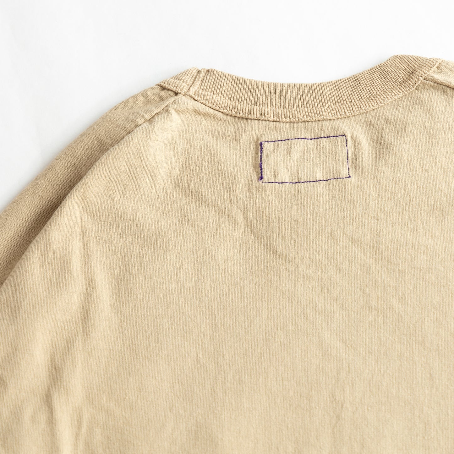 7oz Long Sleeve Pocket Tee - BEIGE