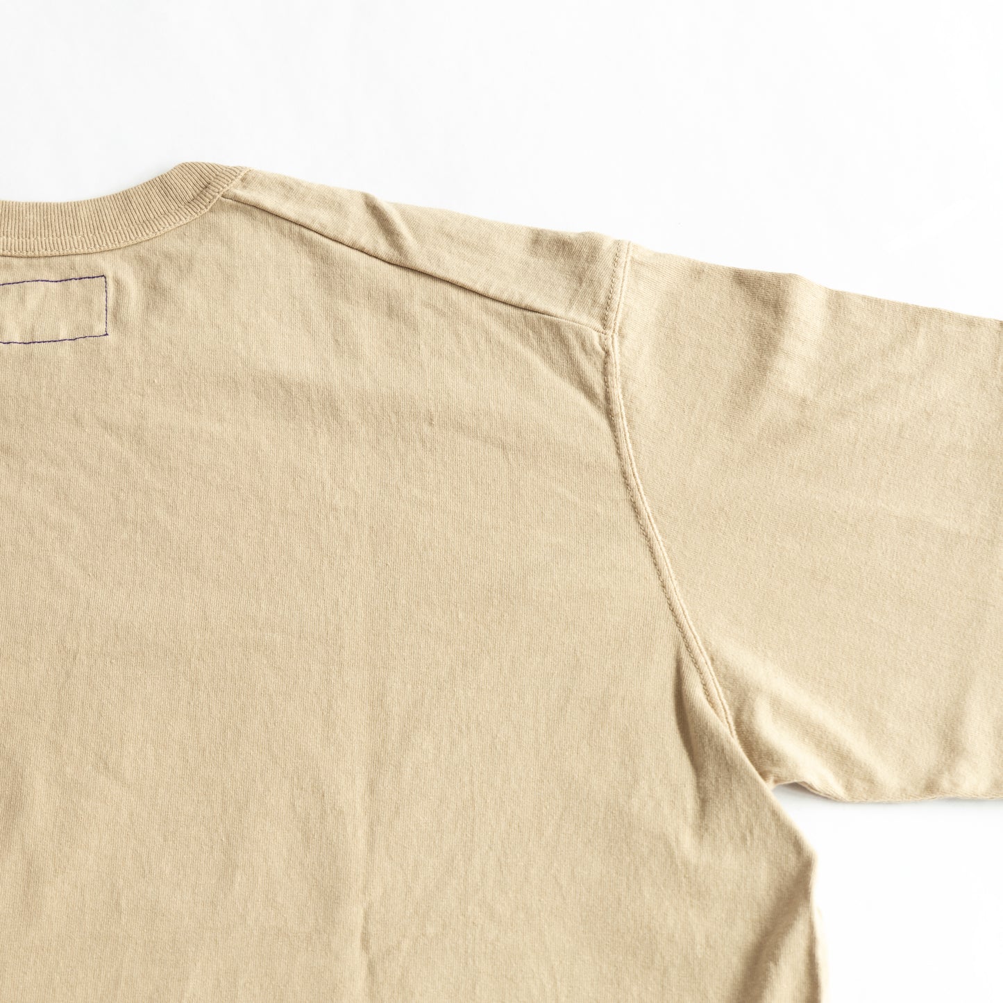 7oz Long Sleeve Pocket Tee - BEIGE