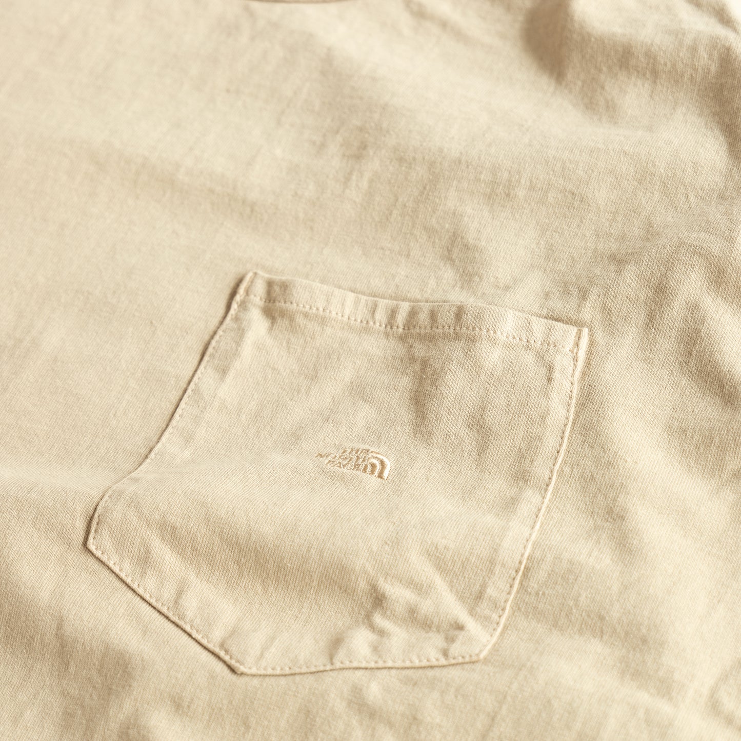 7oz Long Sleeve Pocket Tee - BEIGE