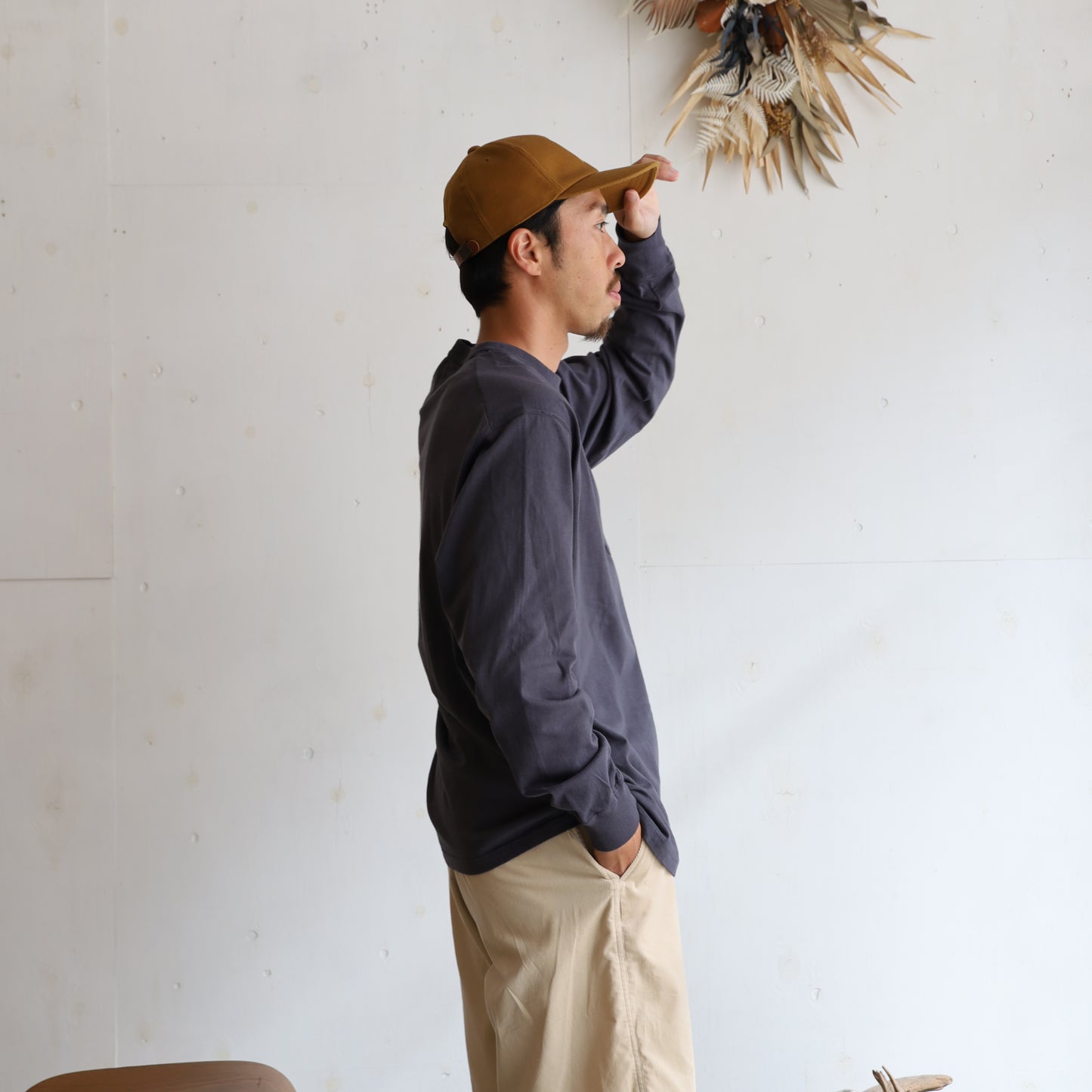 7oz Long Sleeve Pocket Tee - AHGRAY