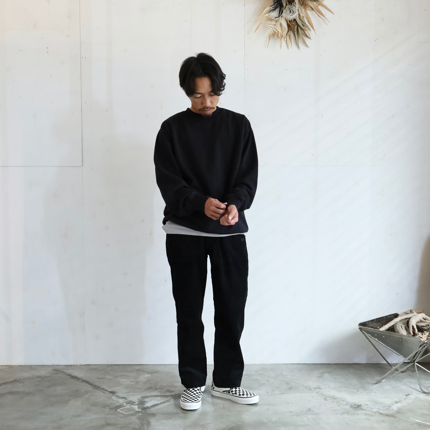 Field Crewneck Sweatshirt - BLACK