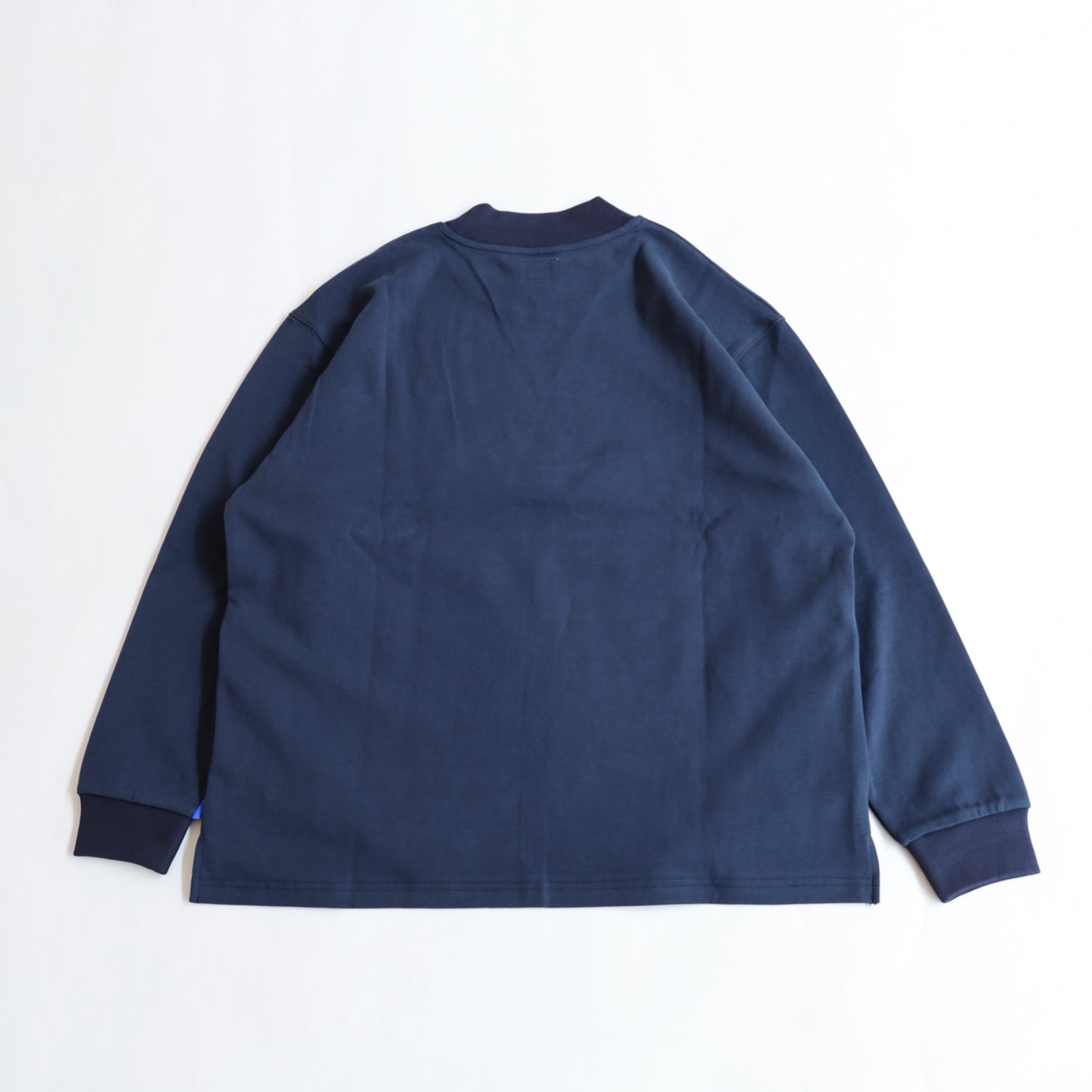 Mock Neck Wave LS - Blue