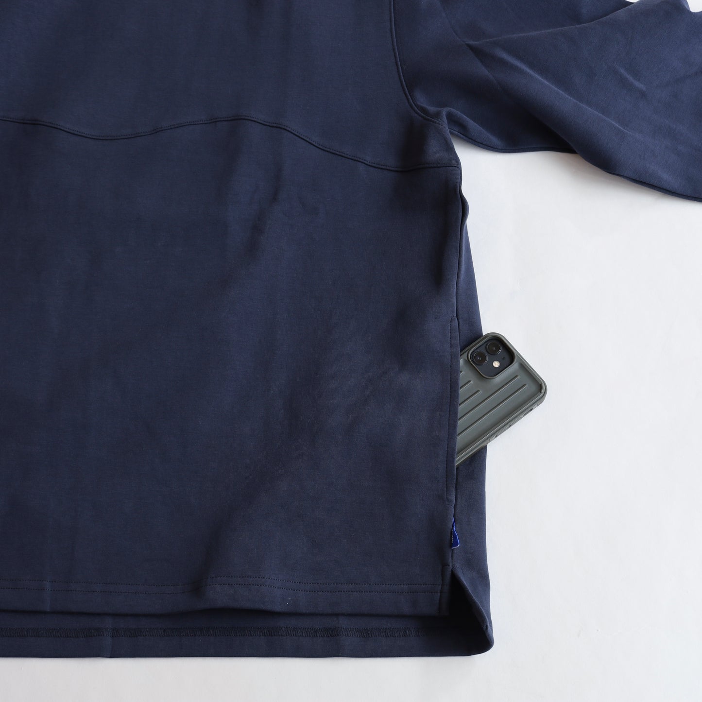Mock Neck Wave LS - Blue
