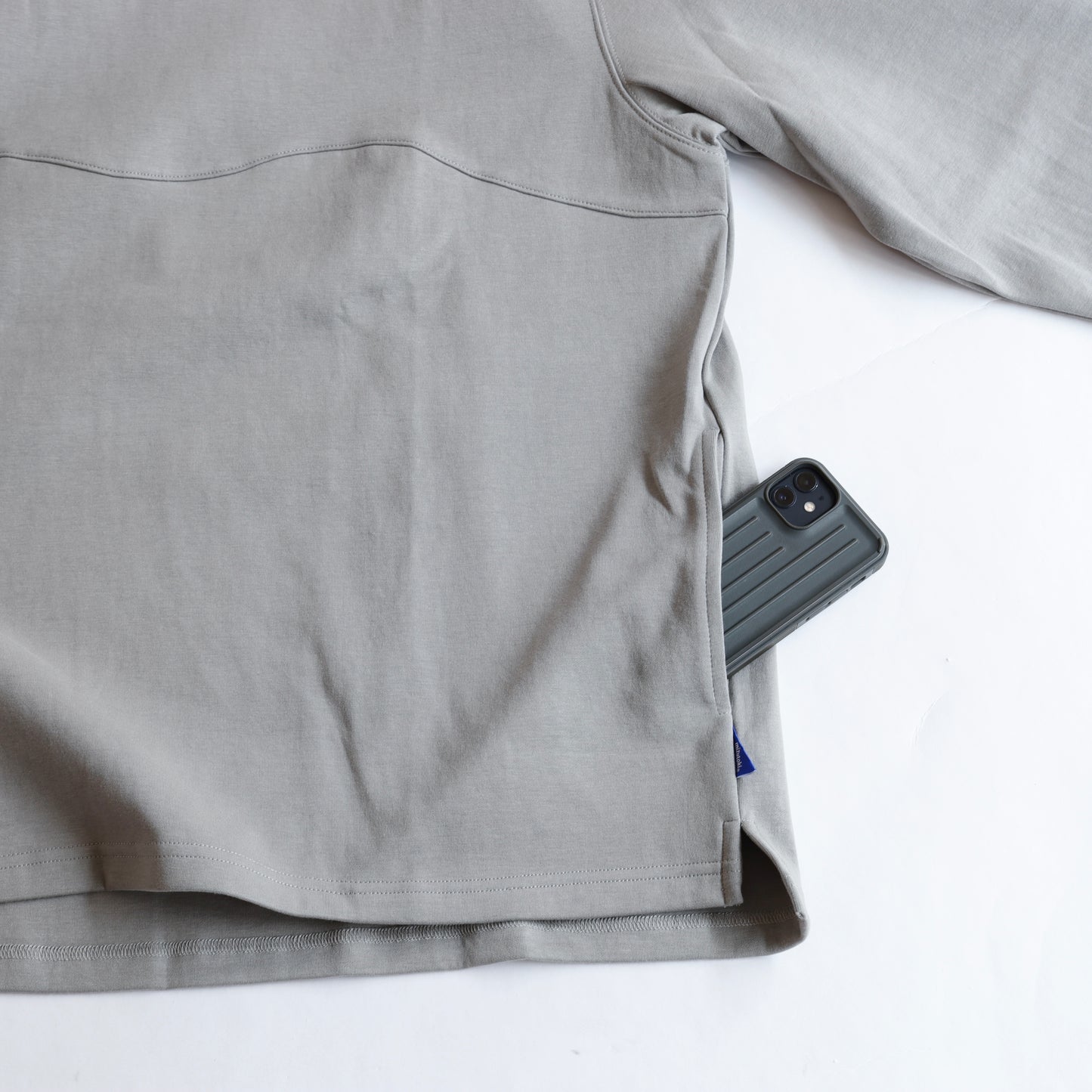 Mock Neck Wave LS - Grey