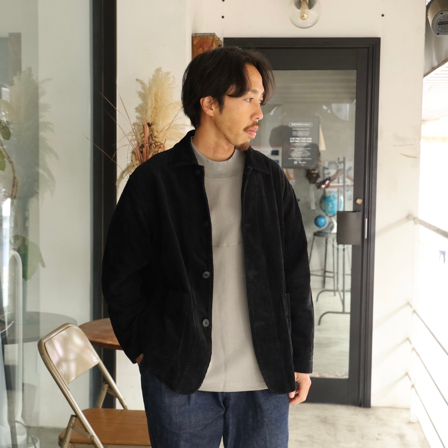 Mock Neck Wave LS - Grey