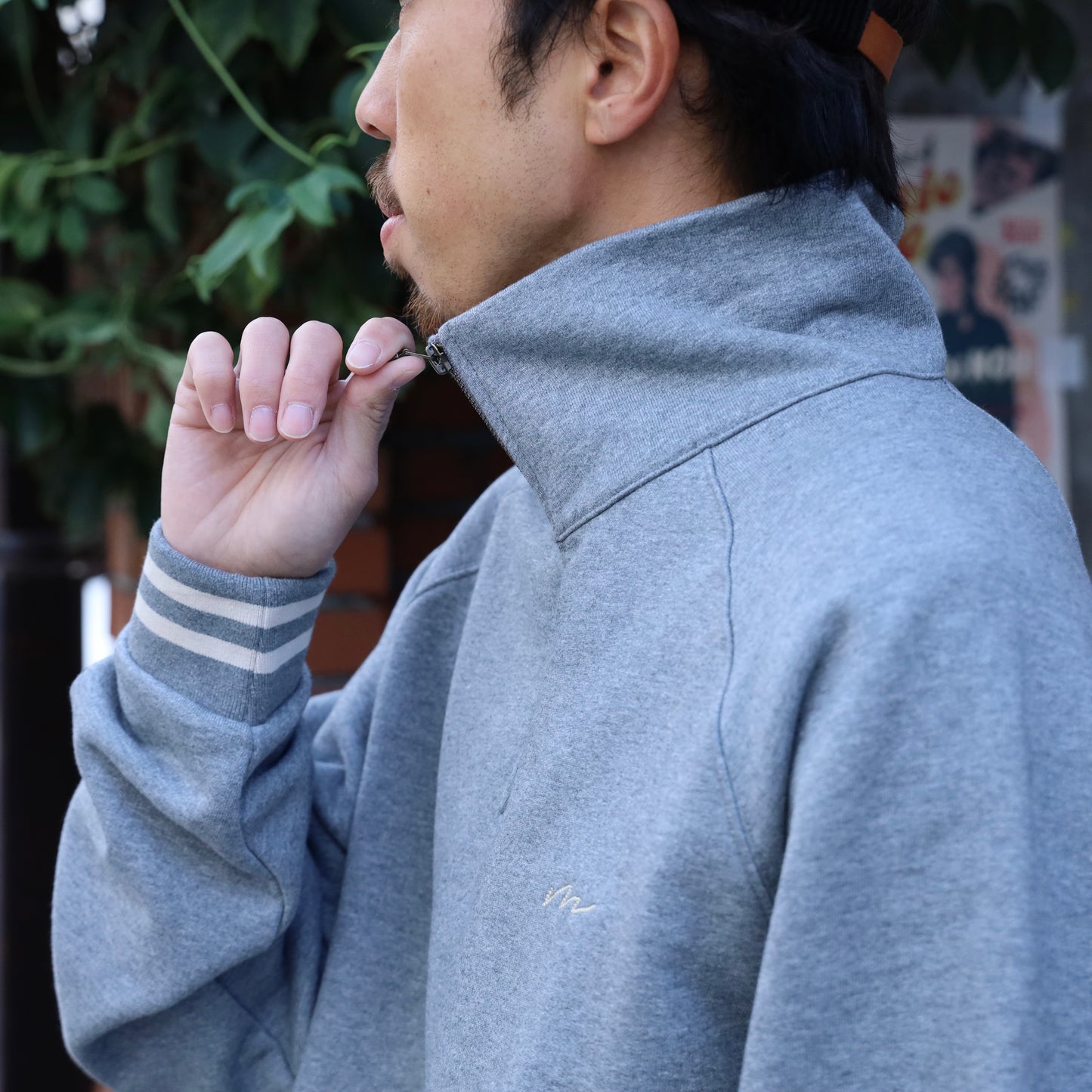 Half zip Sweatshirt - HeatherGrey