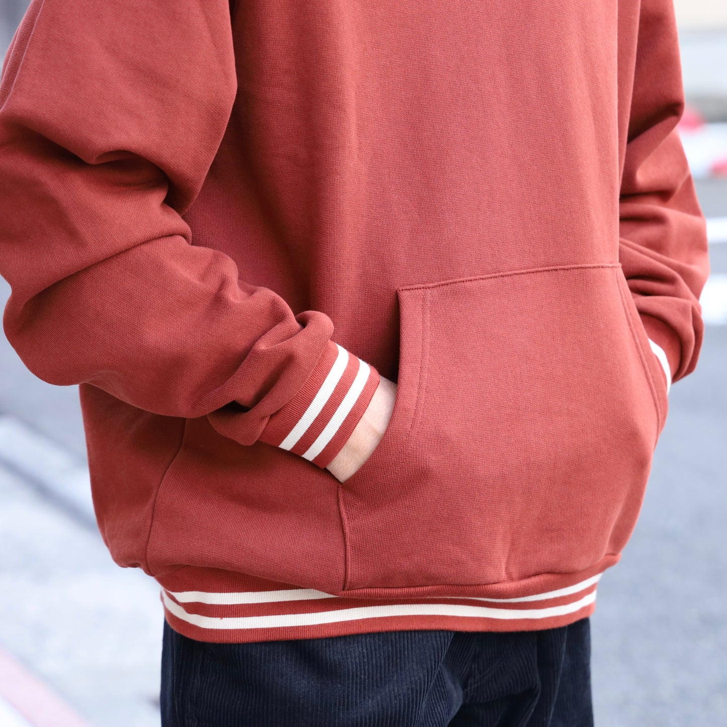 Half zip Sweatshirt - RustRed