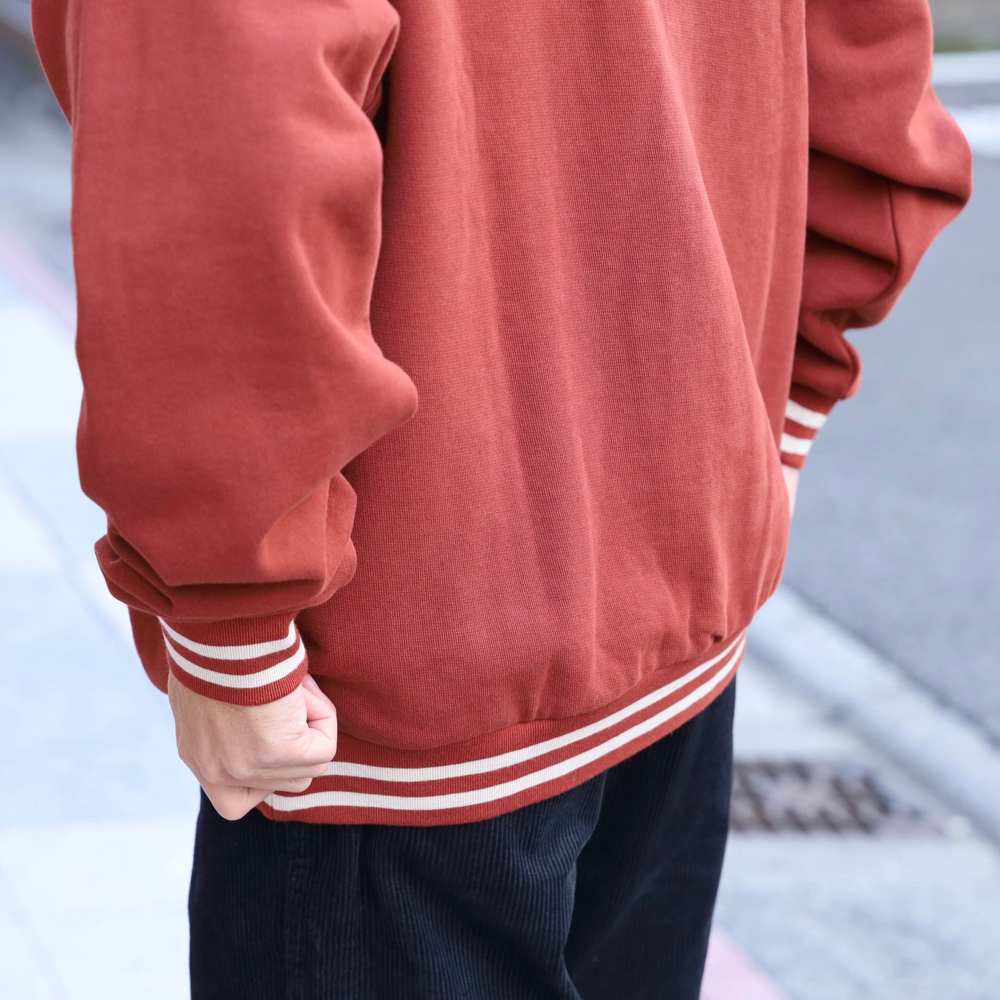 Half zip Sweatshirt - RustRed
