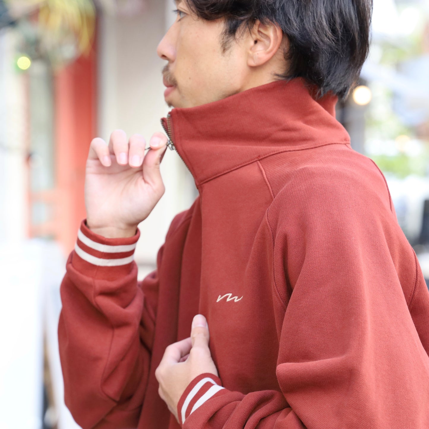 Half zip Sweatshirt - RustRed