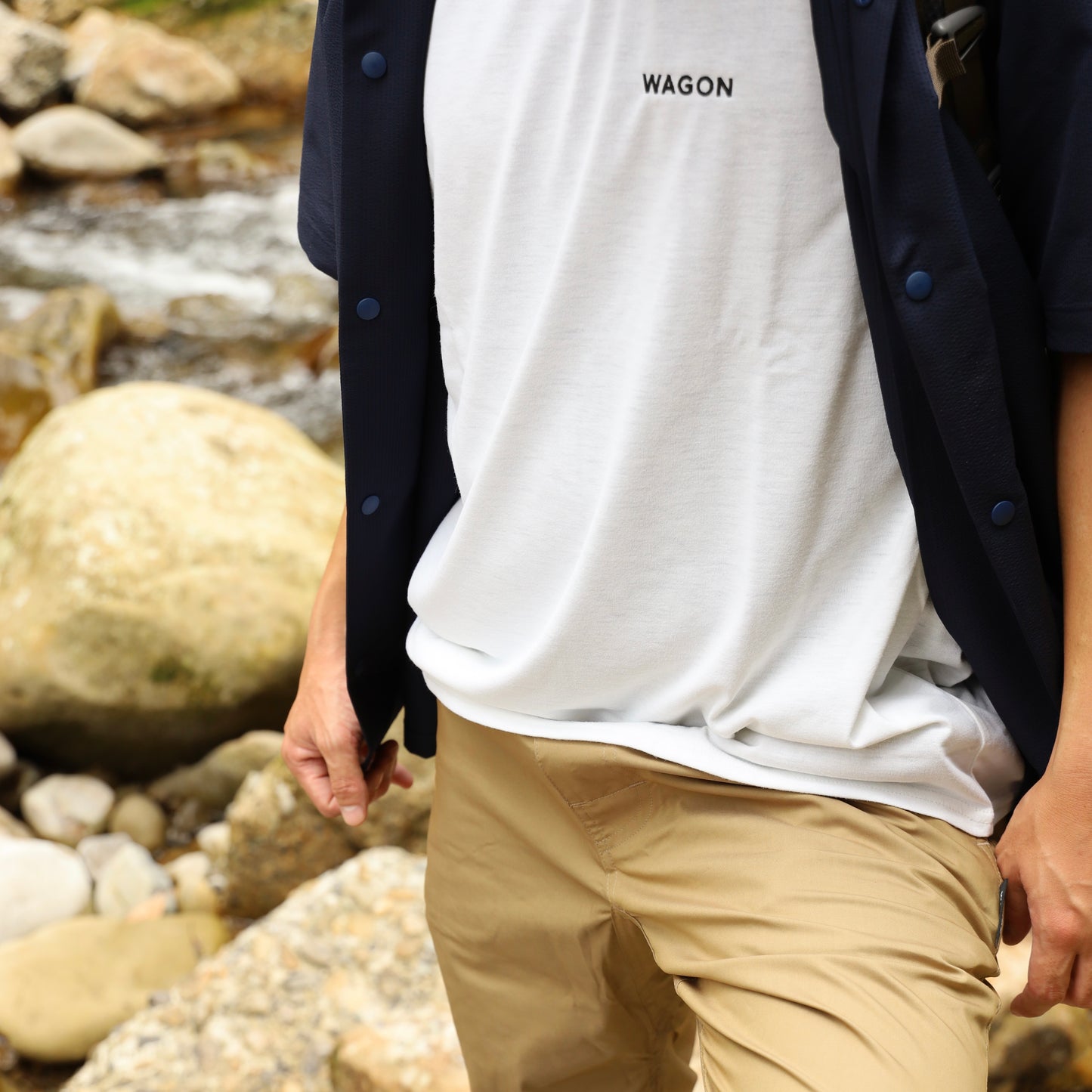 WAGON EMBROIDERY TEE - WHITE