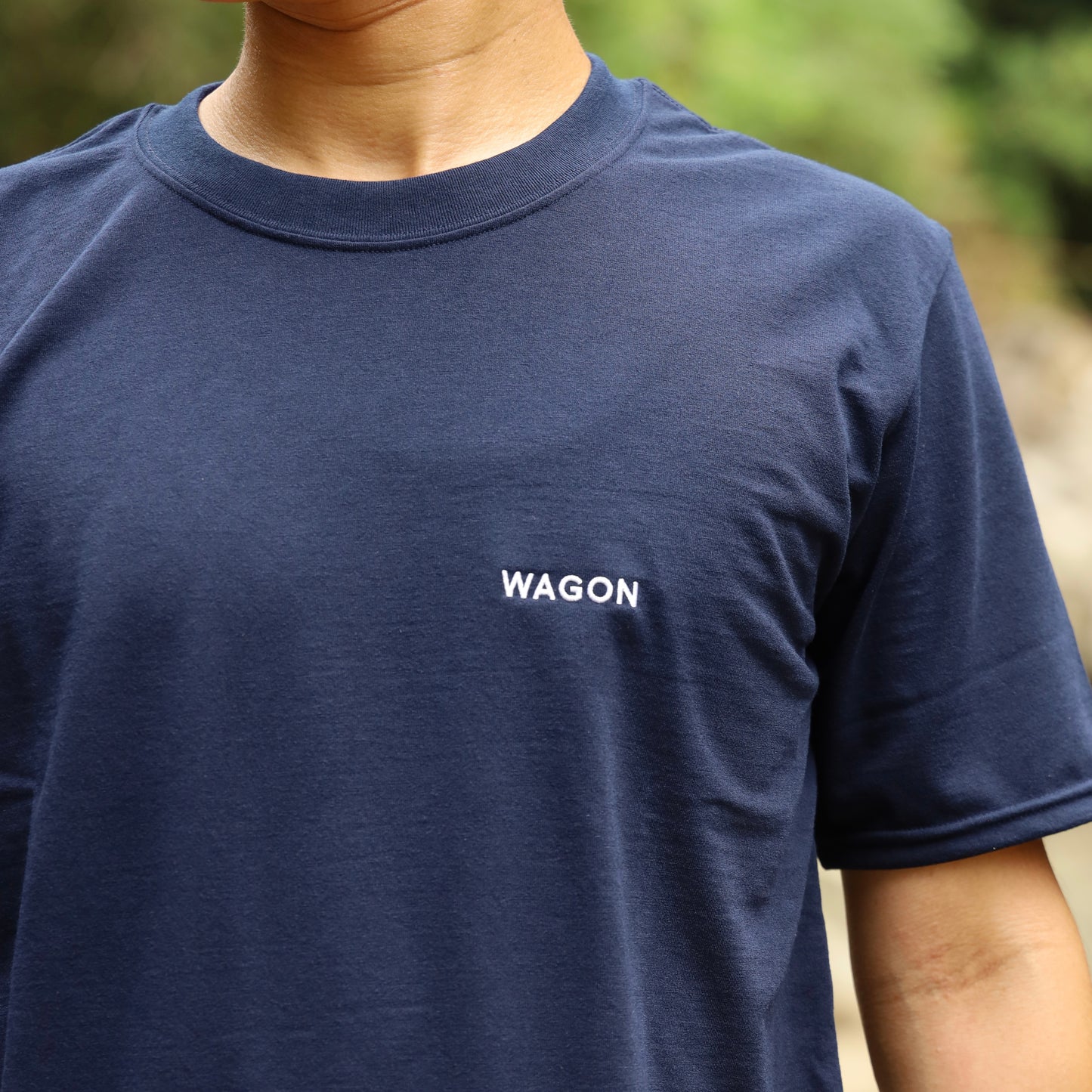WAGON EMBROIDERY TEE - NAVY