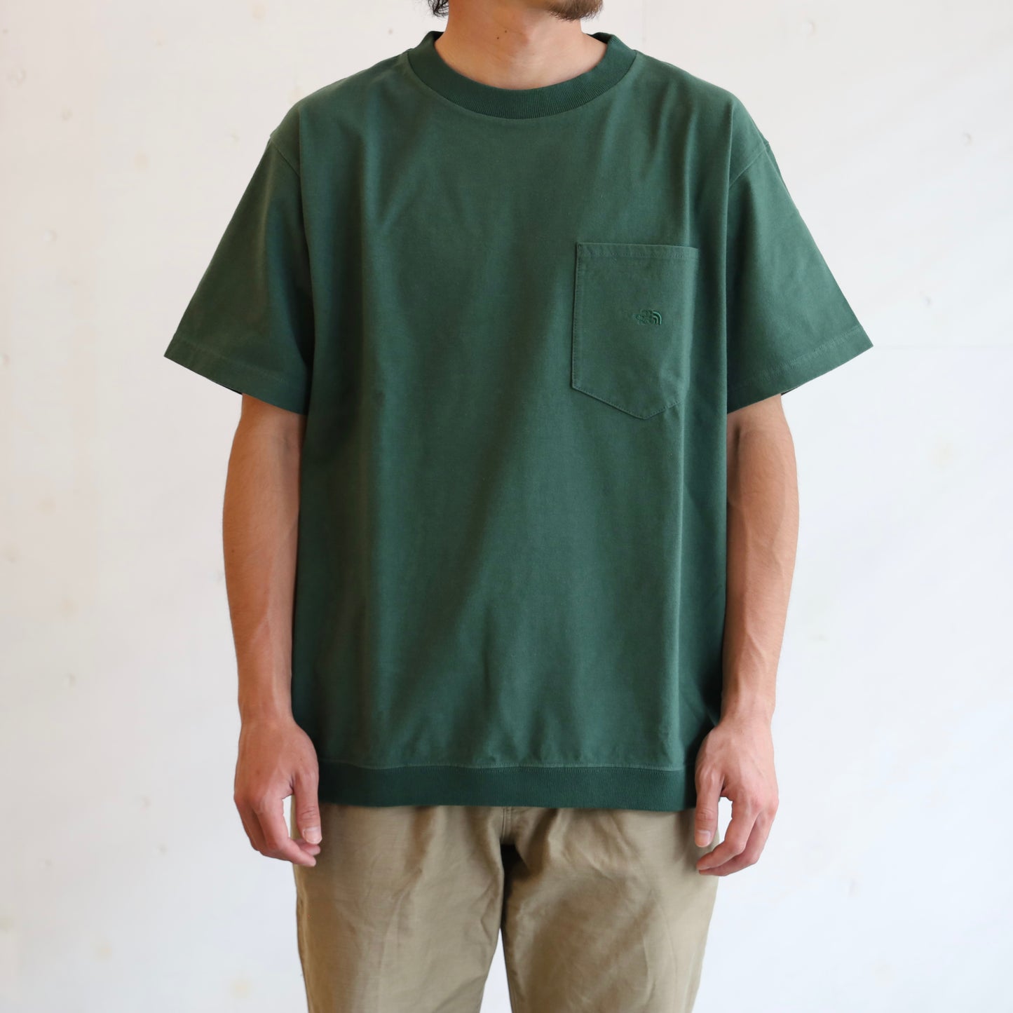 High Bulky H/S Pocket Tee - VINTAGE GREEN