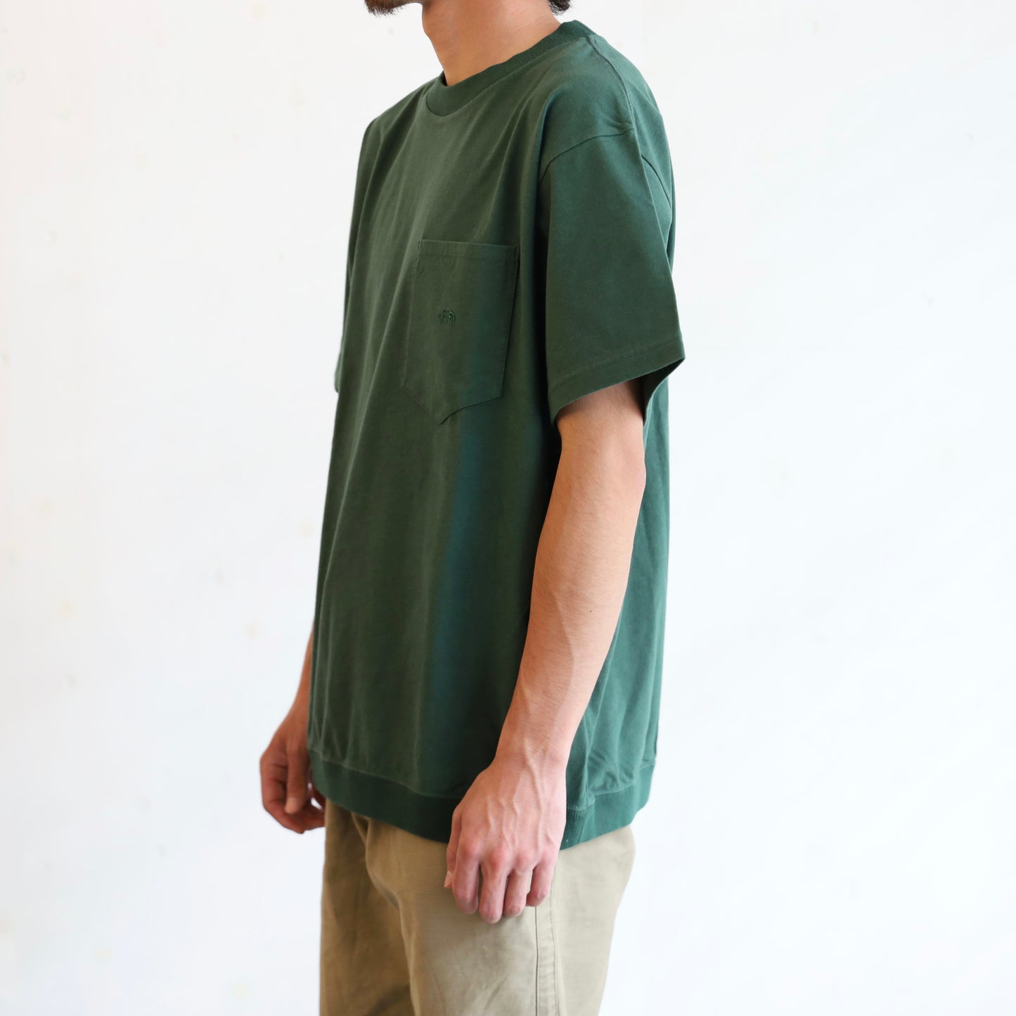 High Bulky H/S Pocket Tee - VINTAGE GREEN