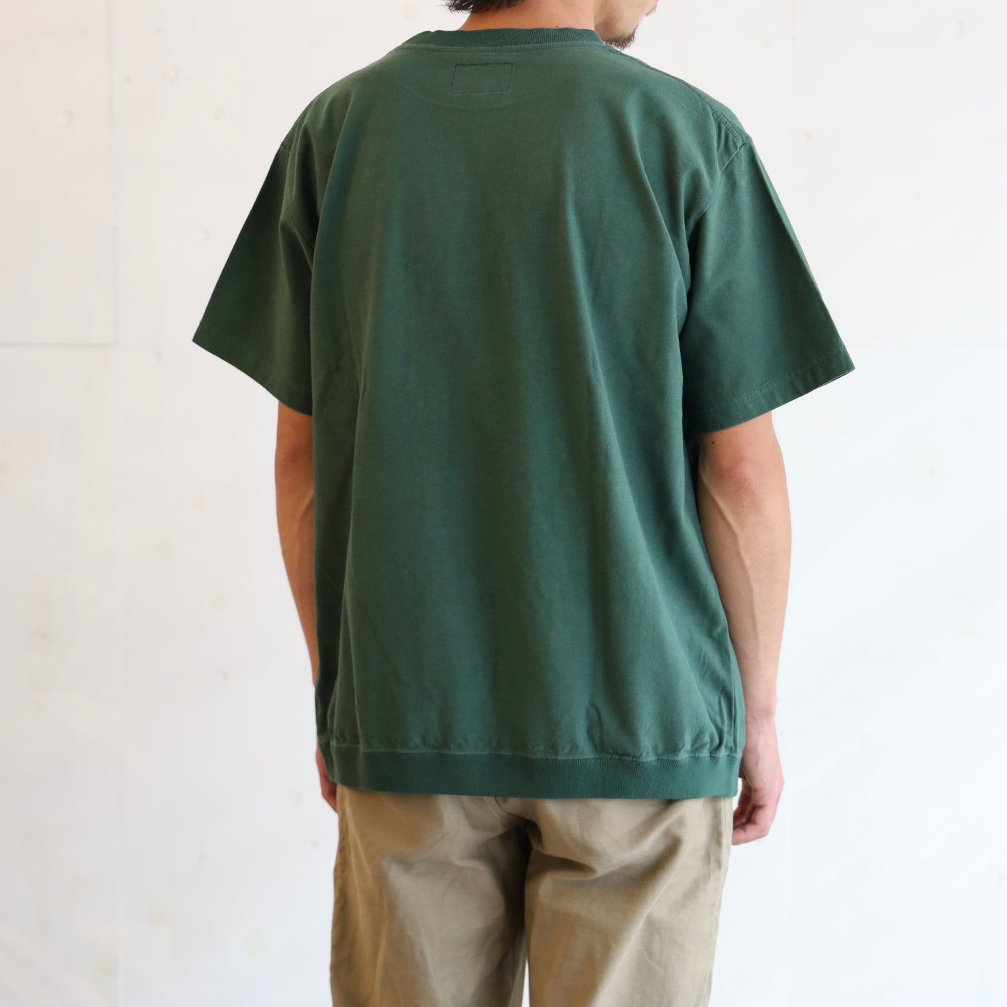 High Bulky H/S Pocket Tee - VINTAGE GREEN