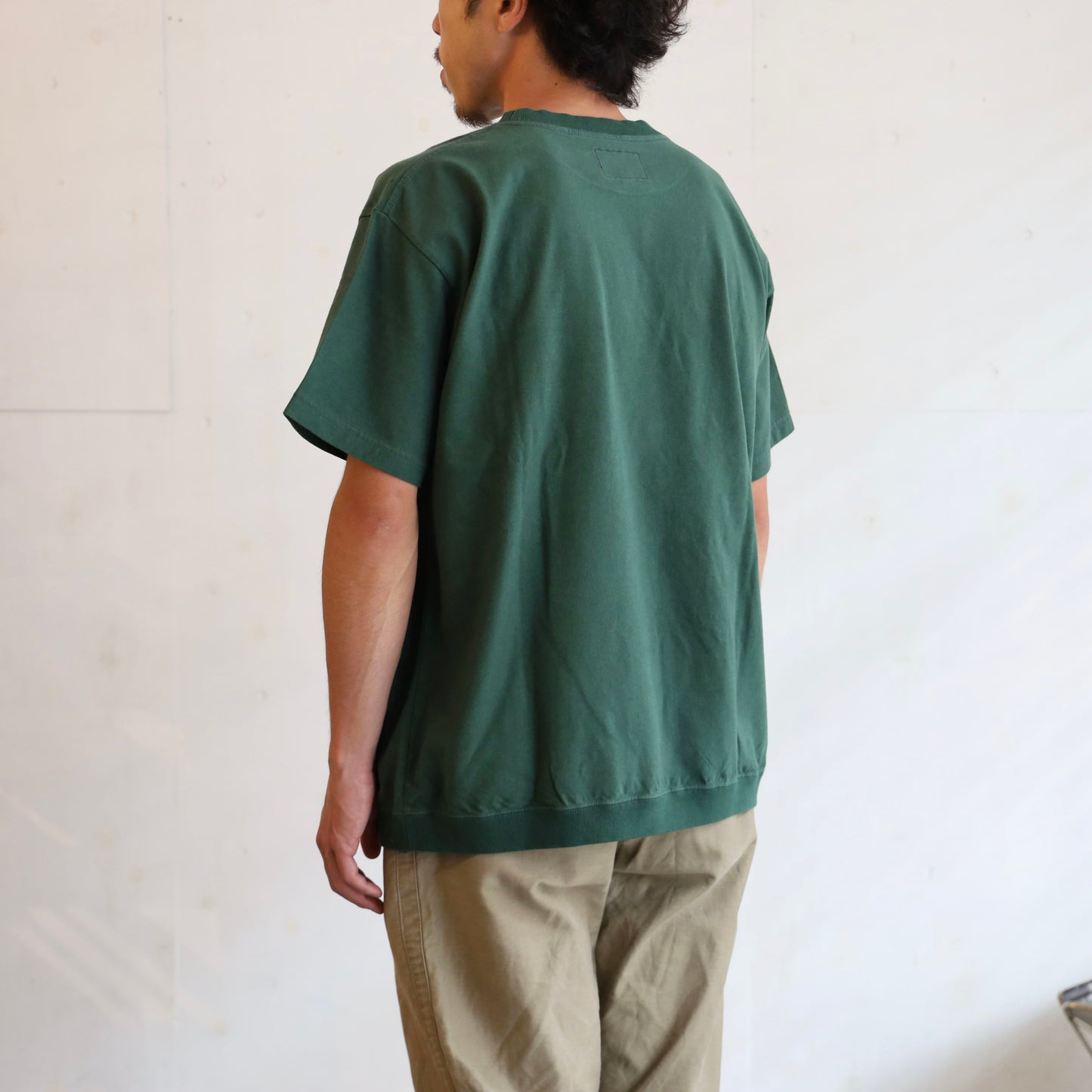 High Bulky H/S Pocket Tee - VINTAGE GREEN