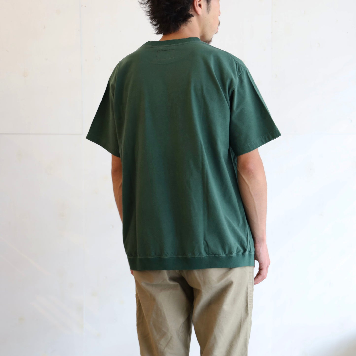 High Bulky H/S Pocket Tee - VINTAGE GREEN