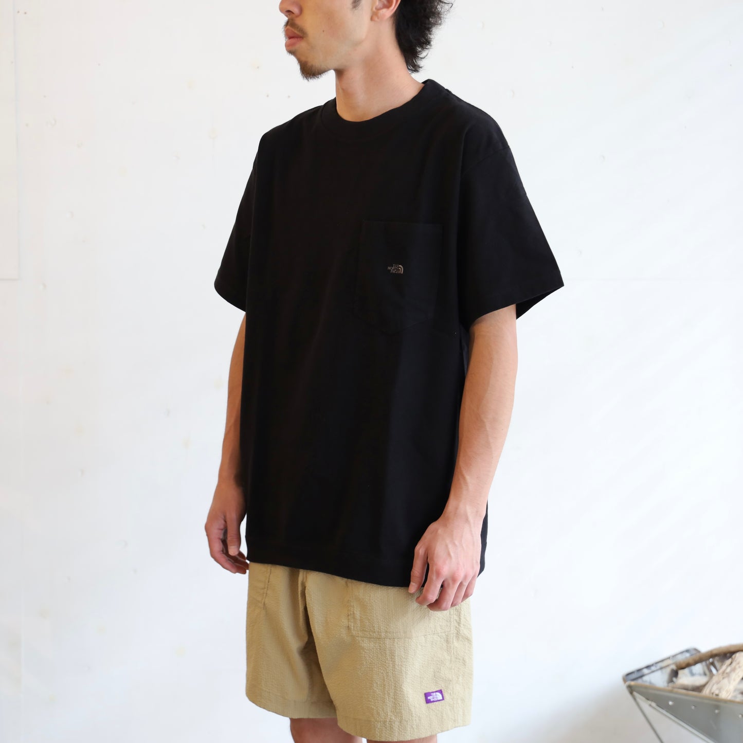 High Bulky H/S Pocket Tee - BLACK