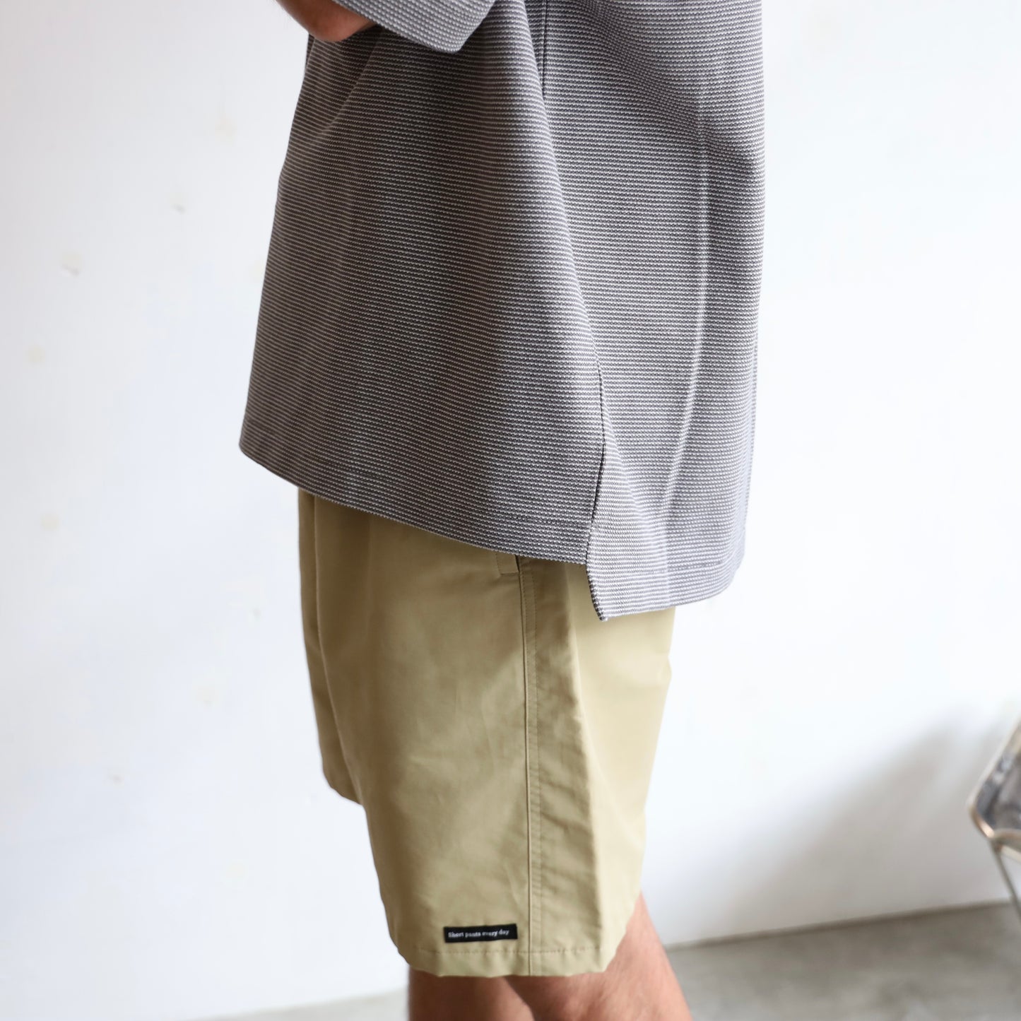 Moss Stitch Field H/S Tee - GRAY