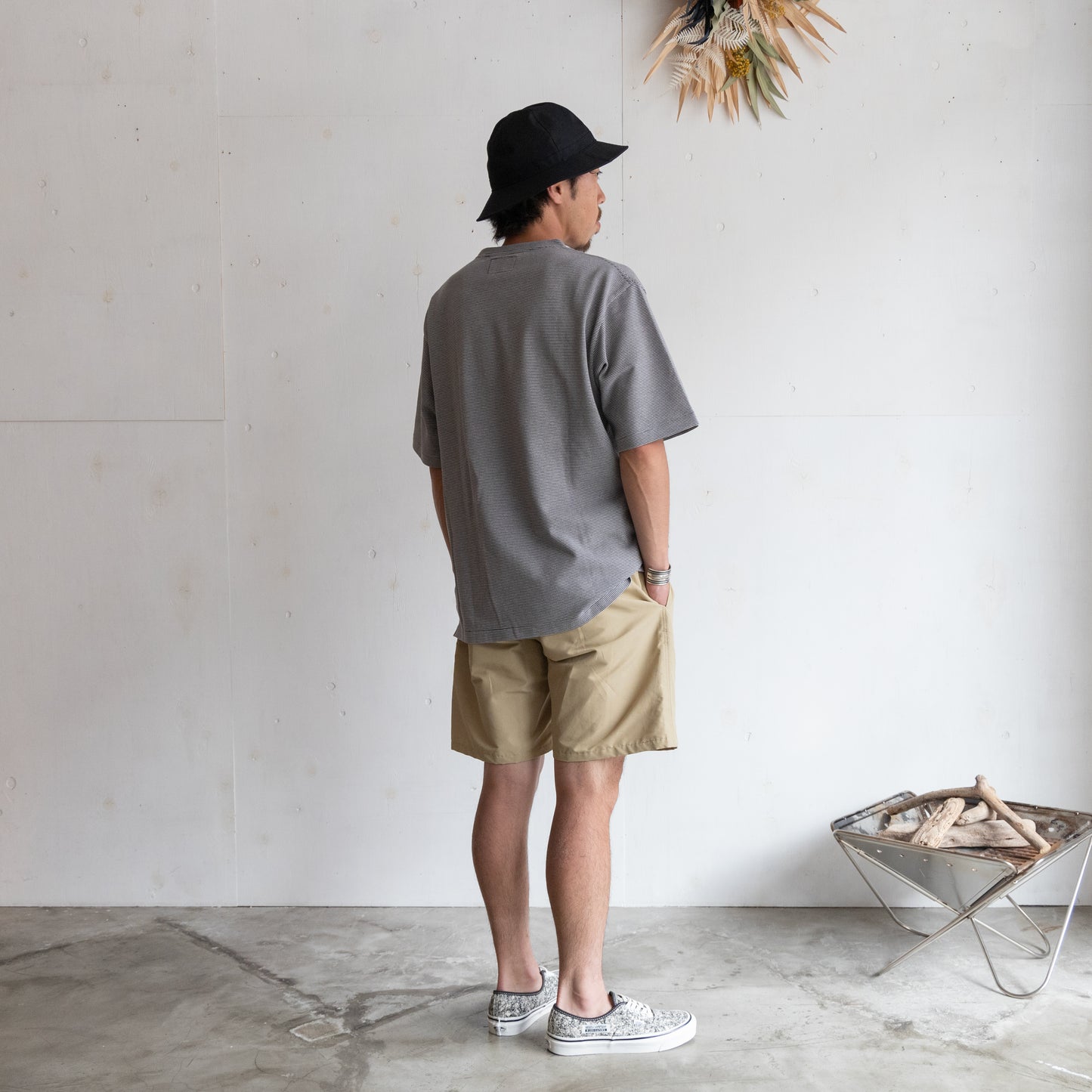 Moss Stitch Field H/S Tee - GRAY