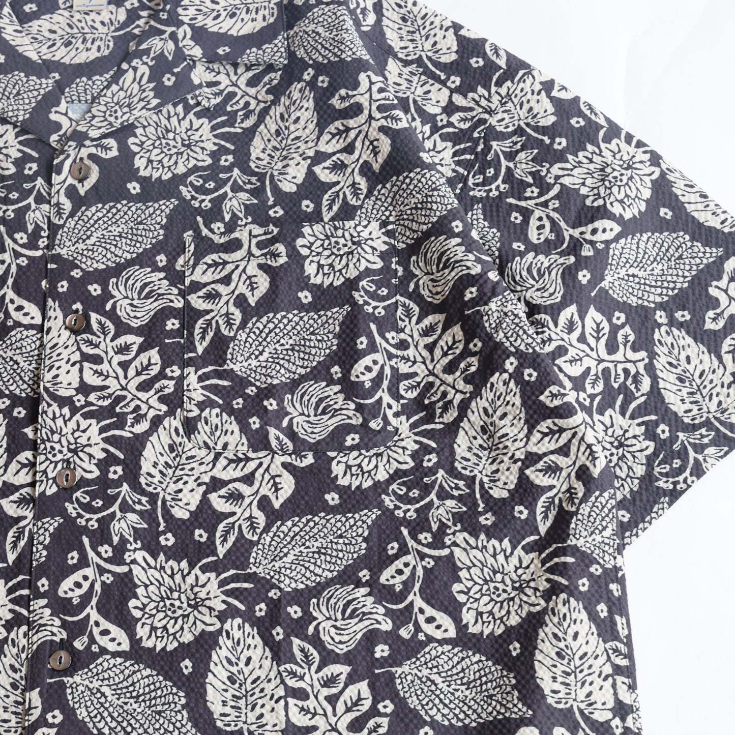 Seersucker "Reveal" Shirt - Night Forest