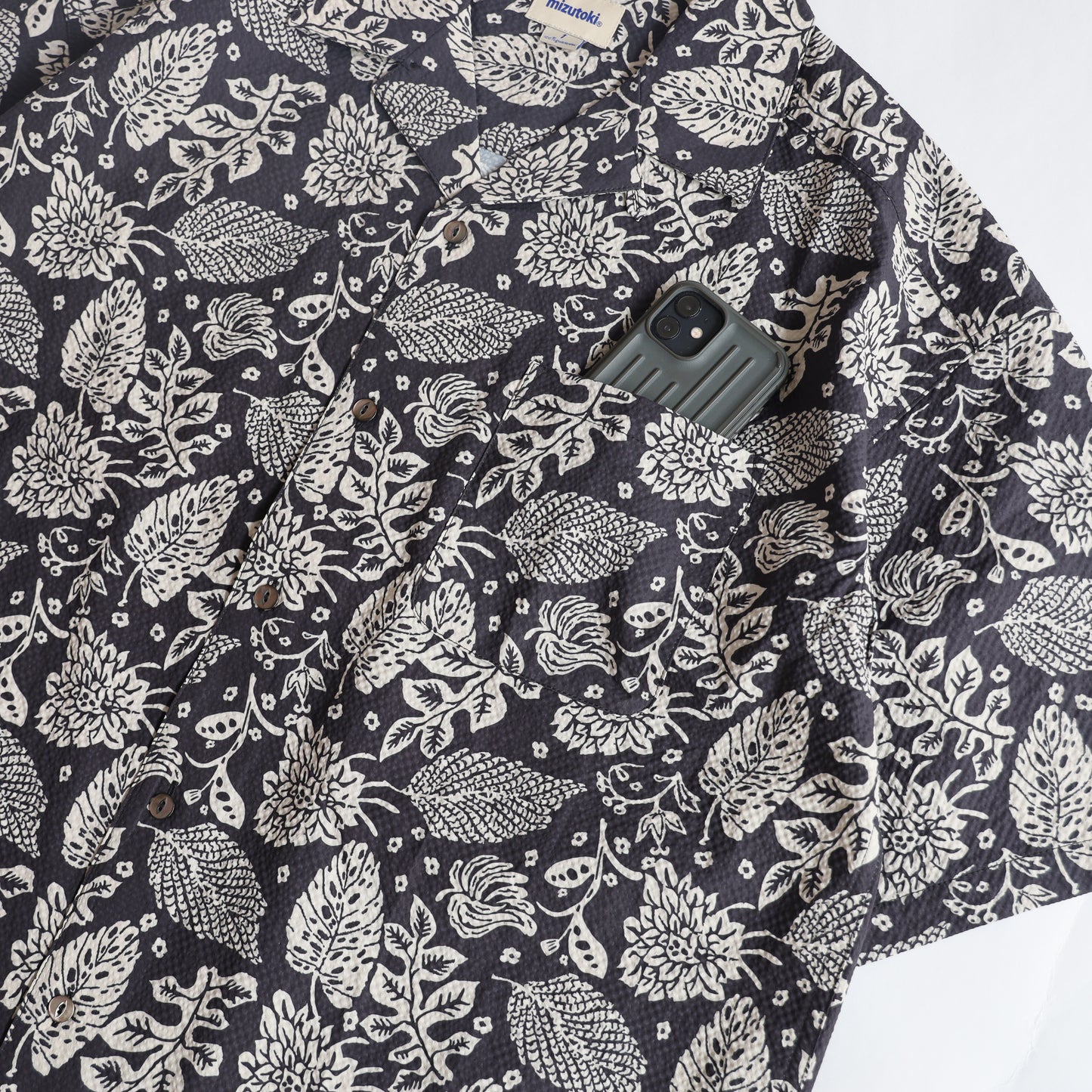 Seersucker "Reveal" Shirt - Night Forest