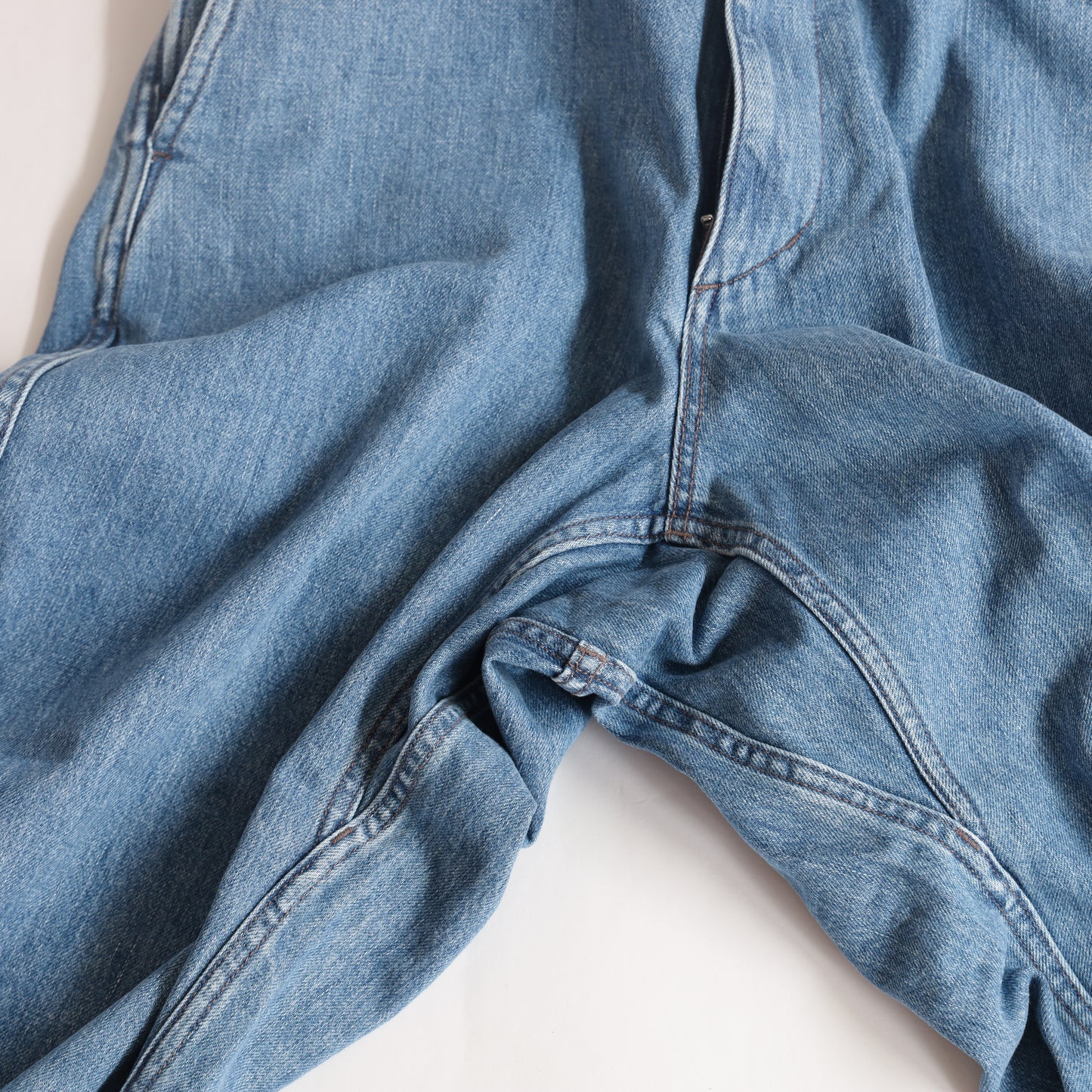 Denim Wide Tapered Field Pants - INDIGO BLEACH