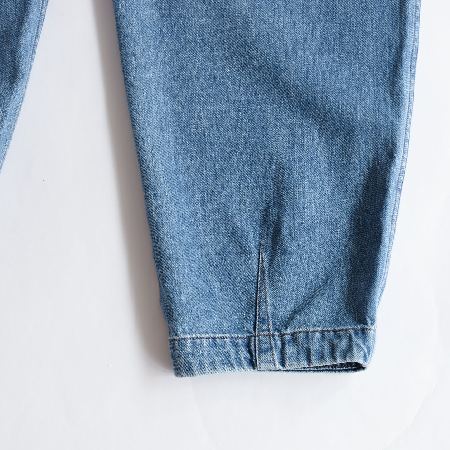 Denim Wide Tapered Field Pants - INDIGO BLEACH