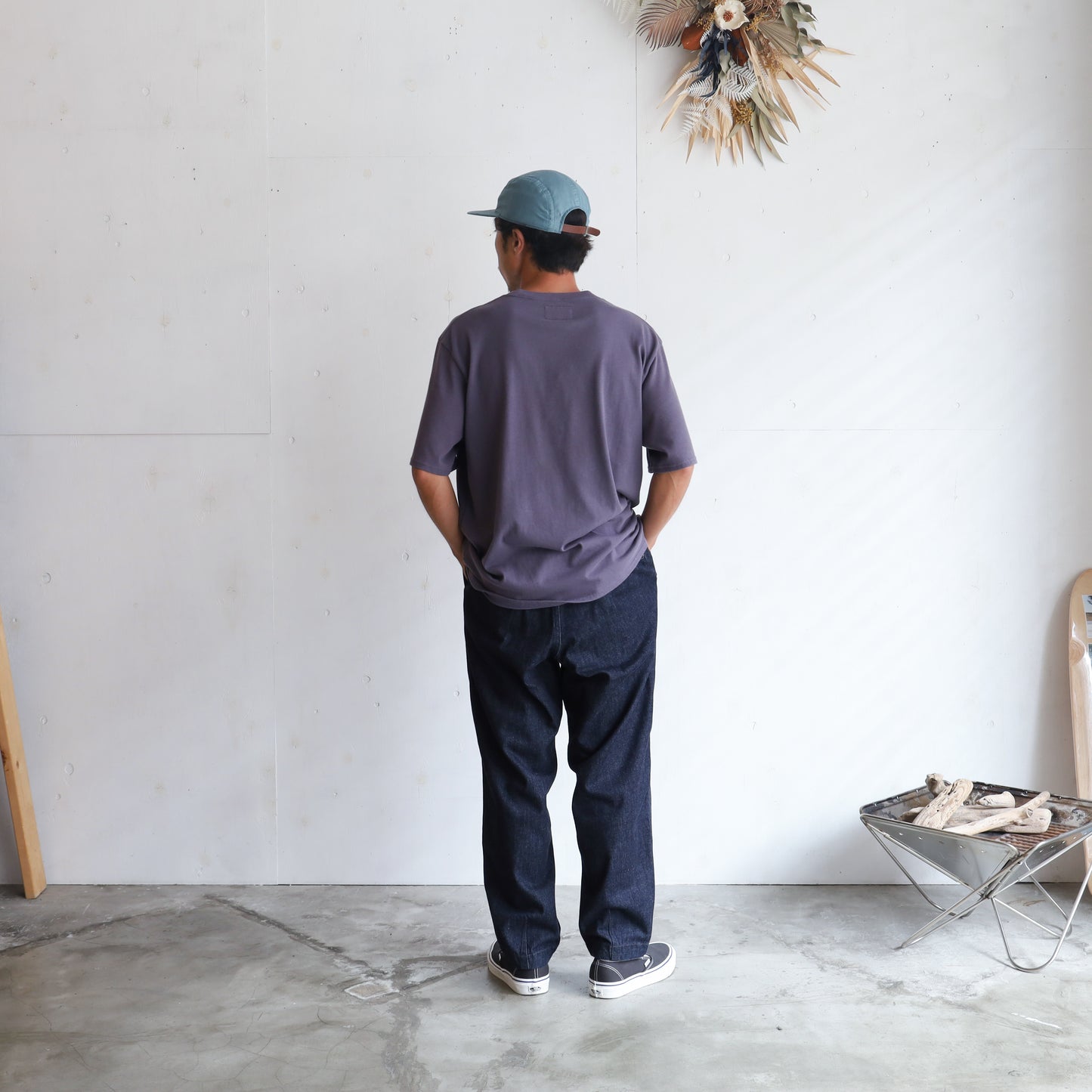 Denim Wide Tapered Field Pants - INDIGO