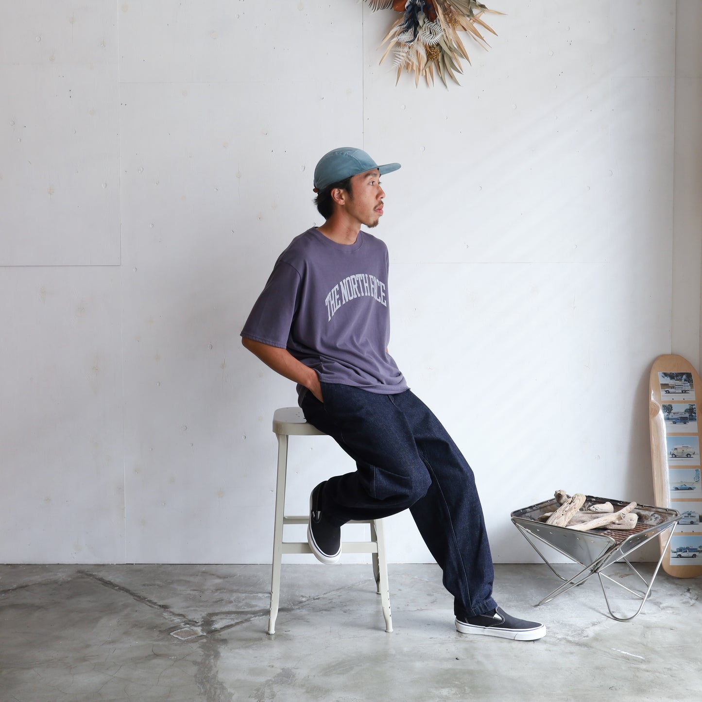 Denim Wide Tapered Field Pants - INDIGO