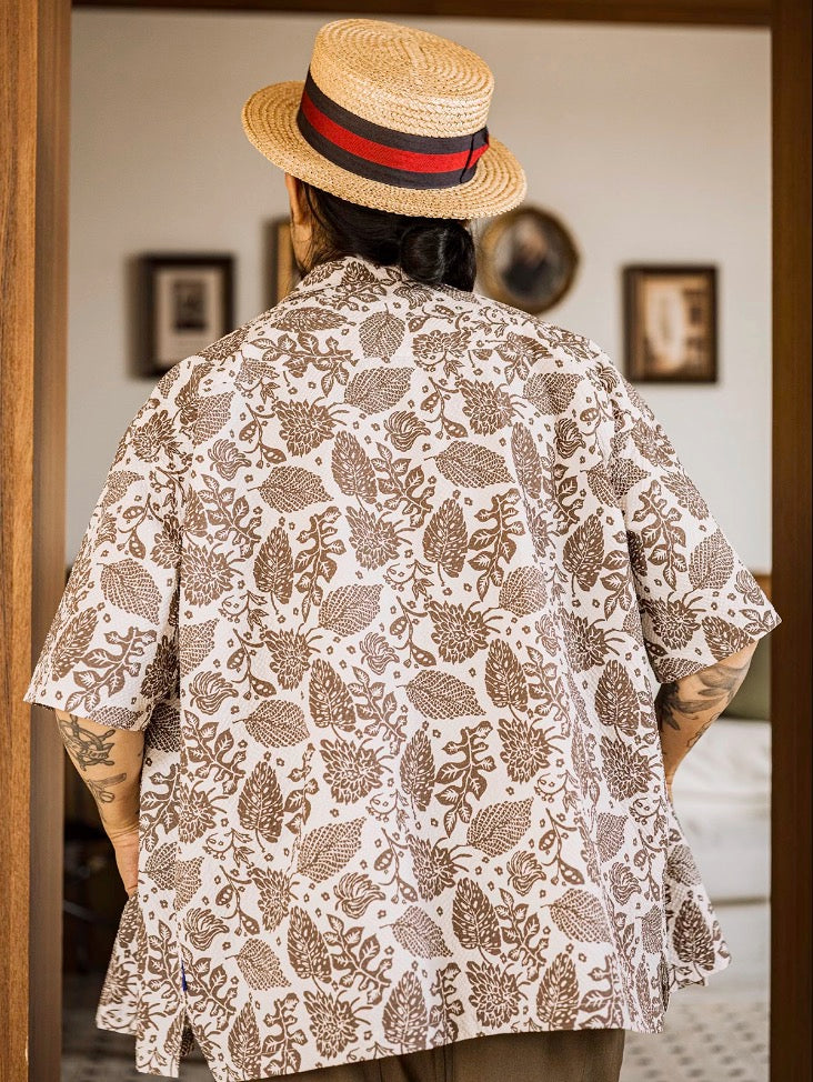 Seersucker "Reveal" Shirt - Day Forest