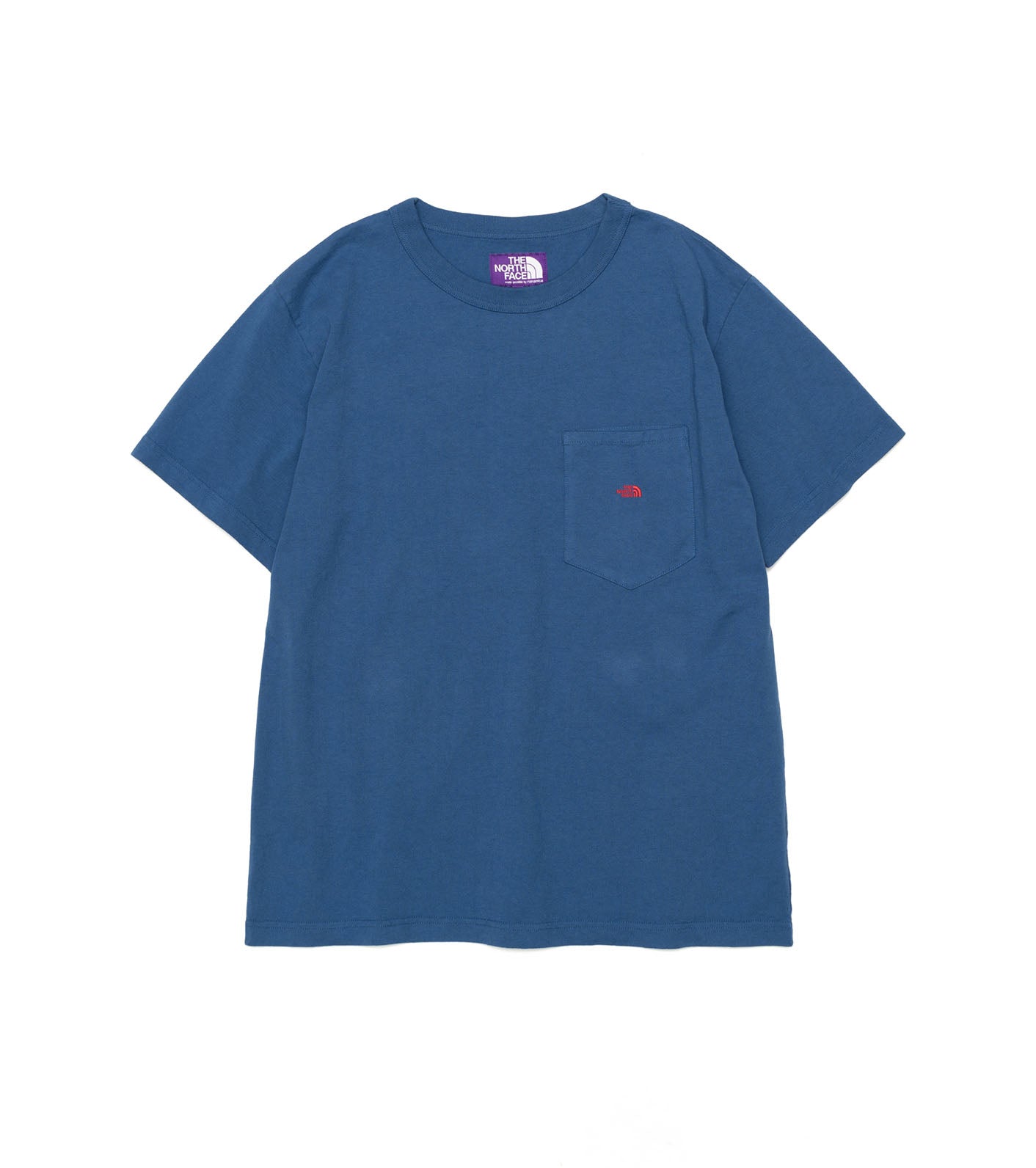 7oz H/S Pocket Tee TEAL BLUE × RED