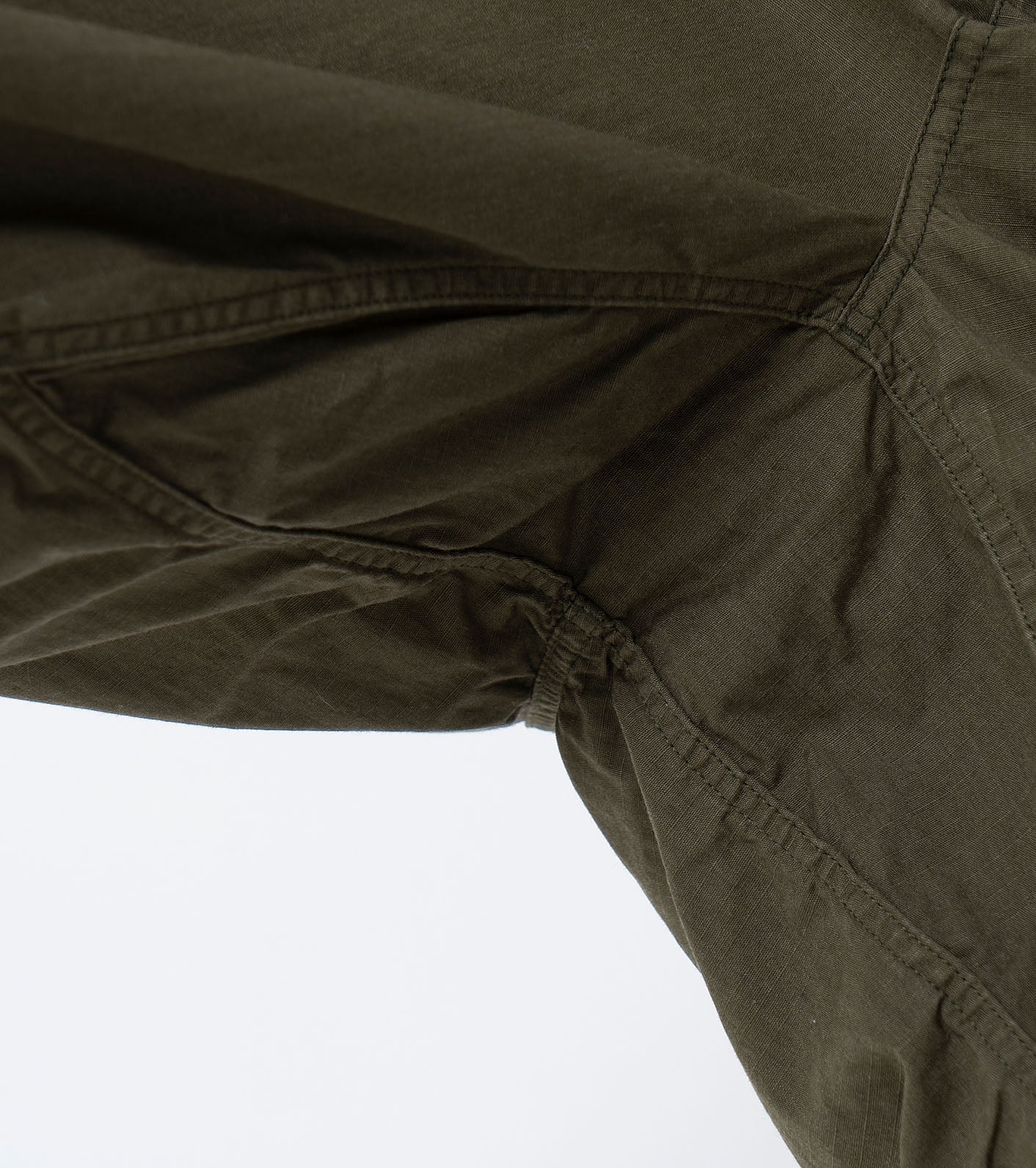 Ripstop Wide Cropped Pants - OLIVE