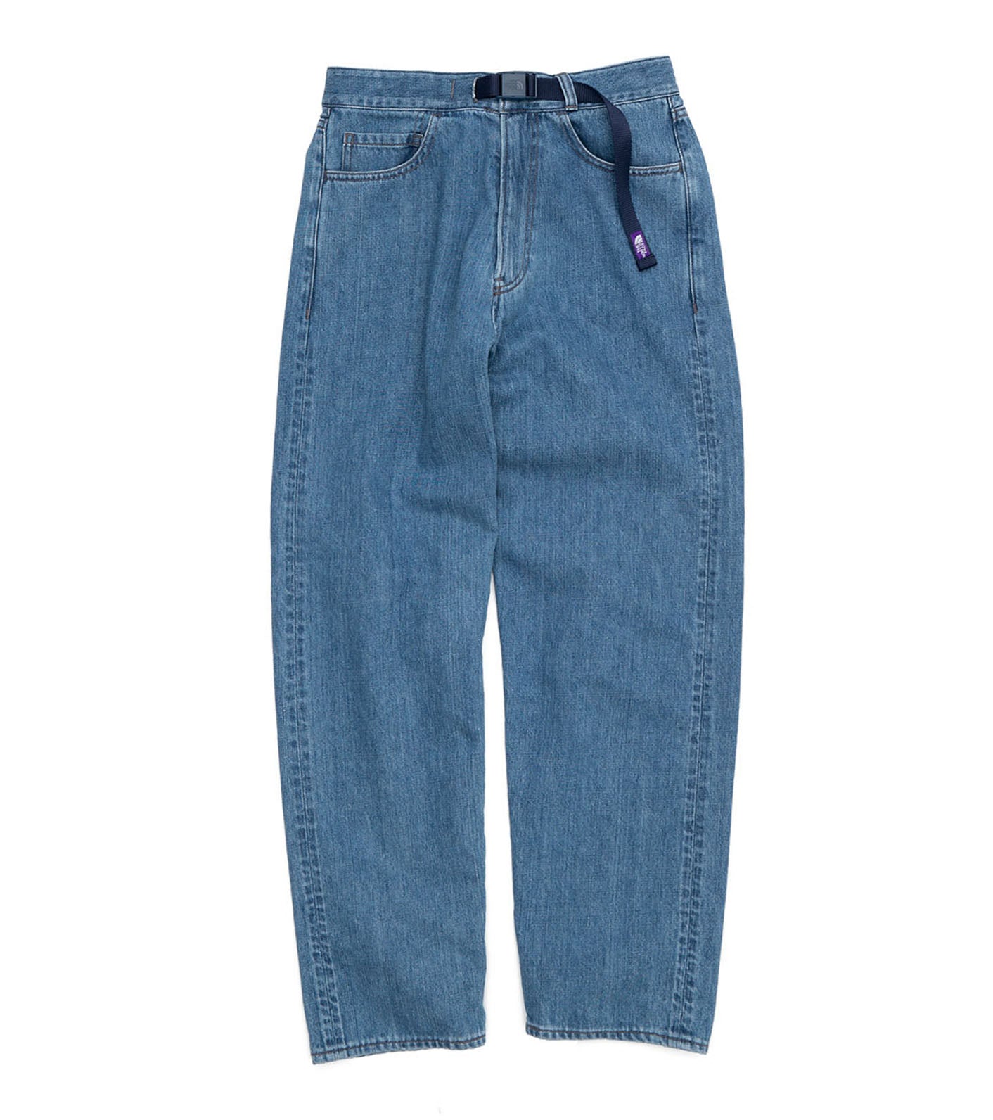Denim Straight Pants - INDIGO BLEACH
