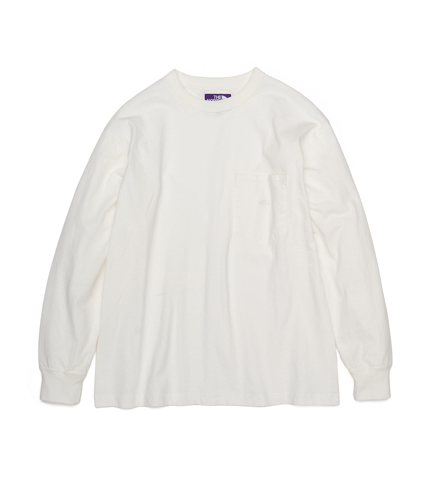 7oz L/S POCKET T OFF WHITE