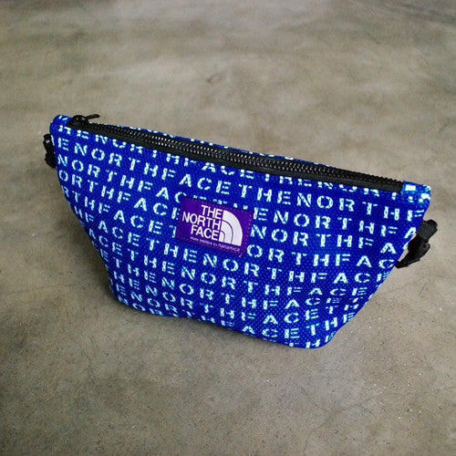 Logo Print Mesh Pouch M BLUE