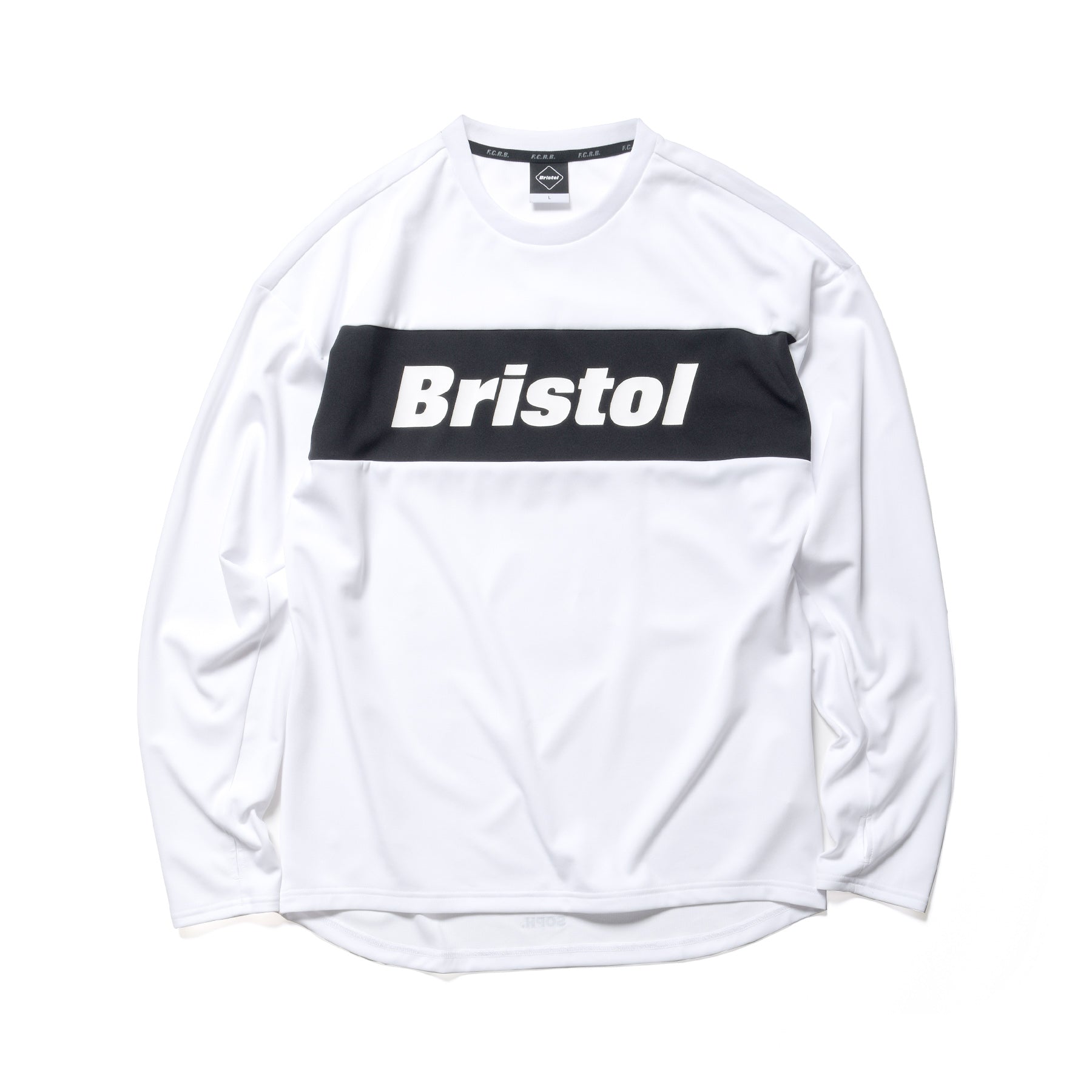 絹100%F.C.Real Bristol L/S BORDER POCKET TEE