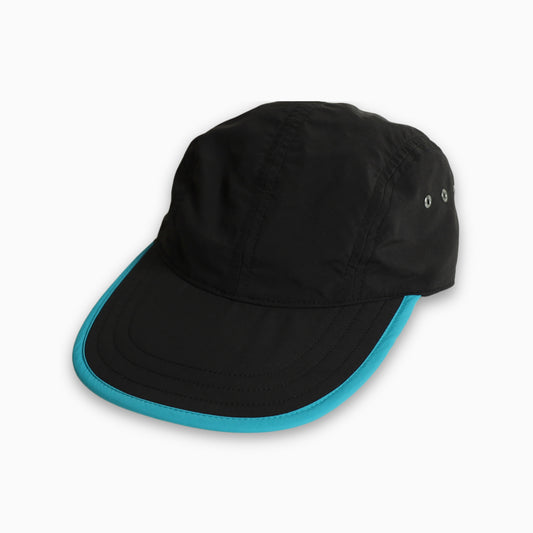 CYPRESS LONG BILL CAP - BLACK×TEAL
