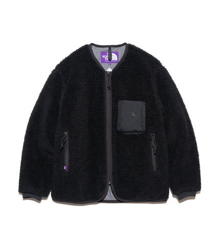 Wool Boa WINDSTOPPER Field Cardigan - BLACK