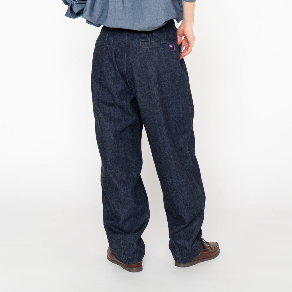 Denim Wide Tapered Field Pants - INDIGO