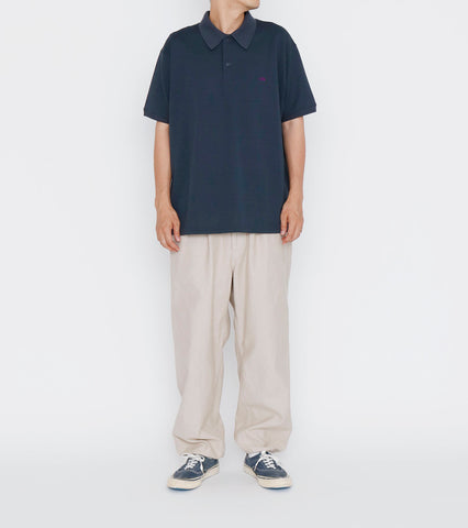 Moss Stitch Field Short Sleeve Polo - AHGRAY